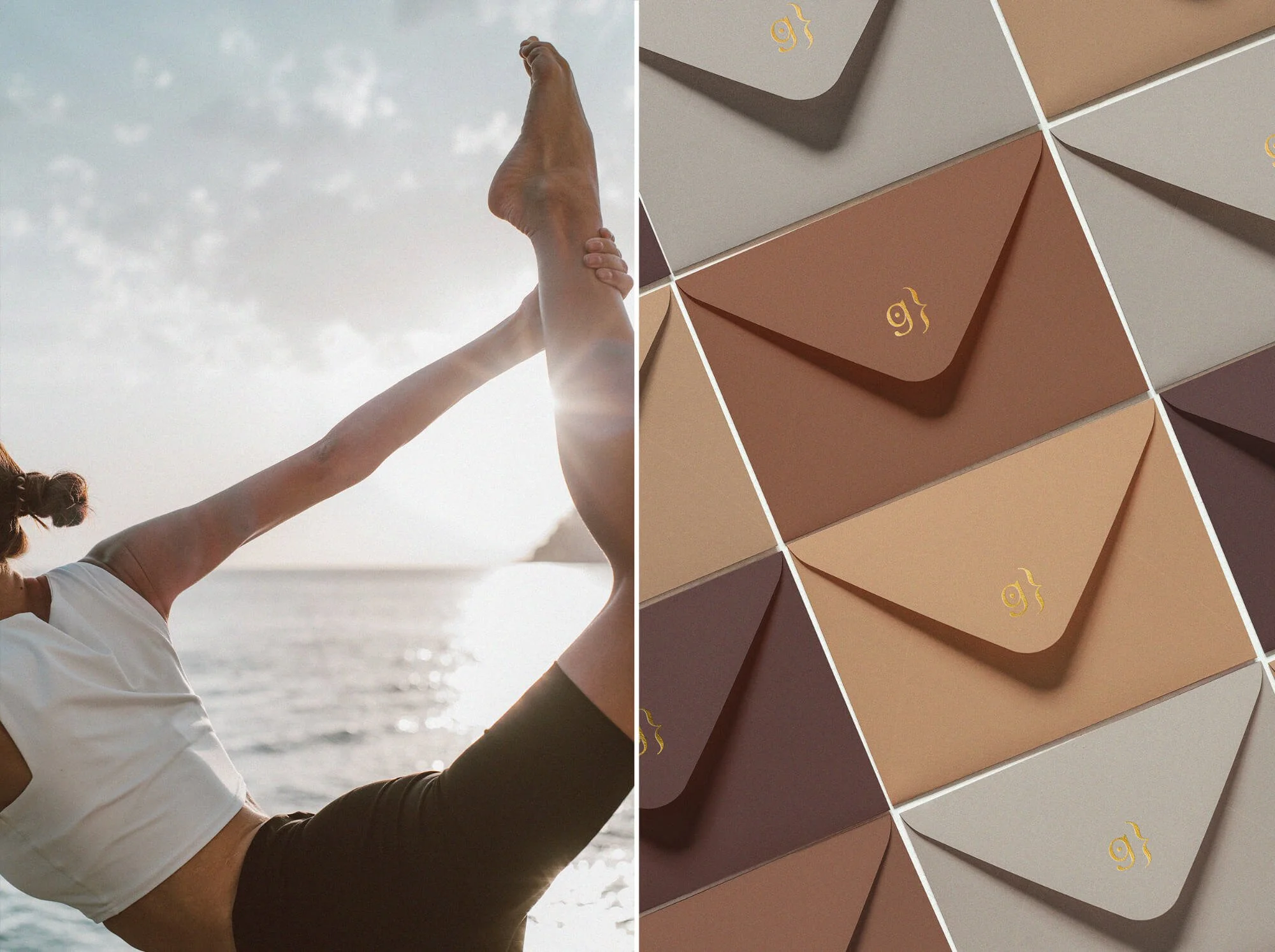 Stationery design created for a contemporary wellness brand.