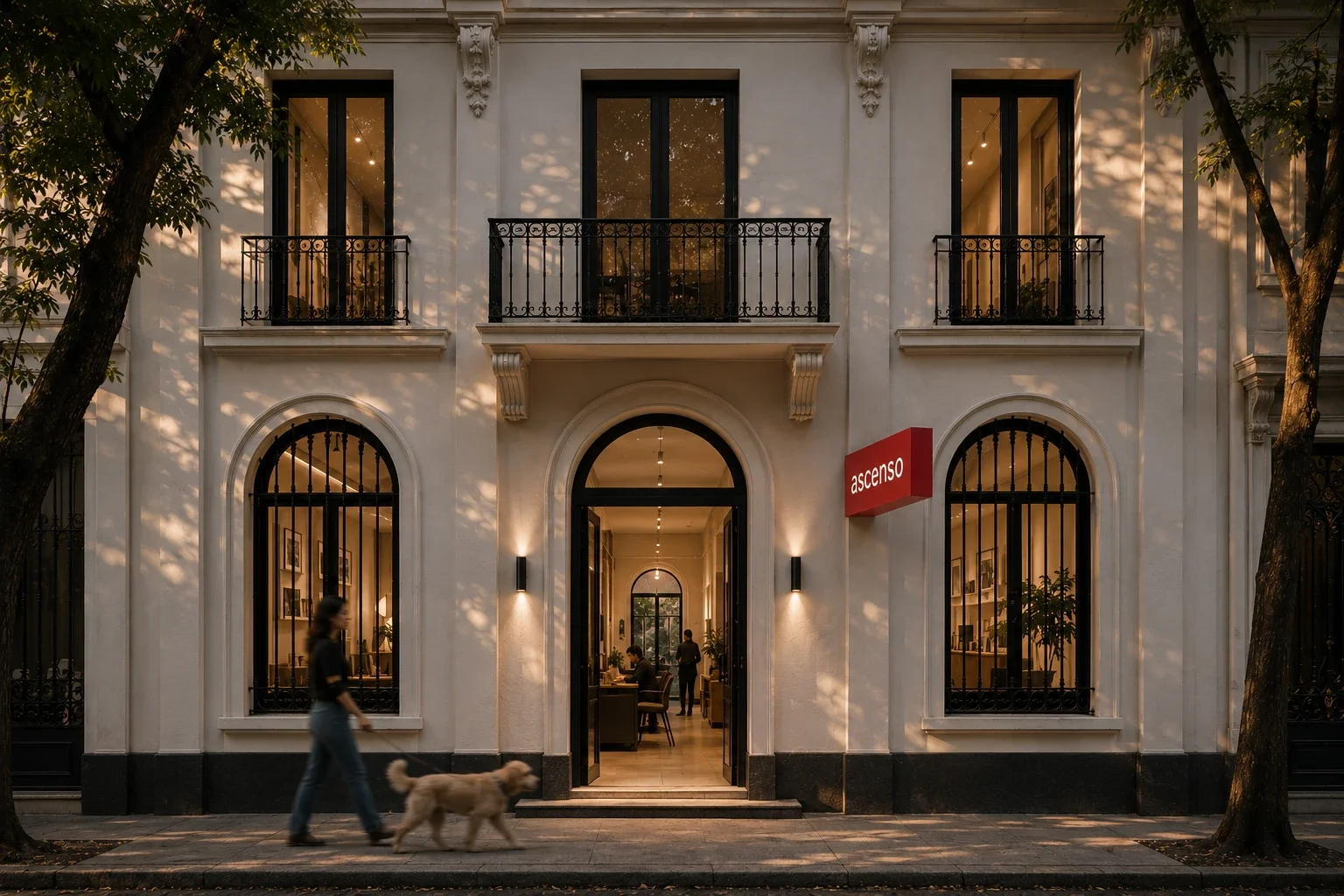 Architecture studio facade designed for a residential developer brand identity.