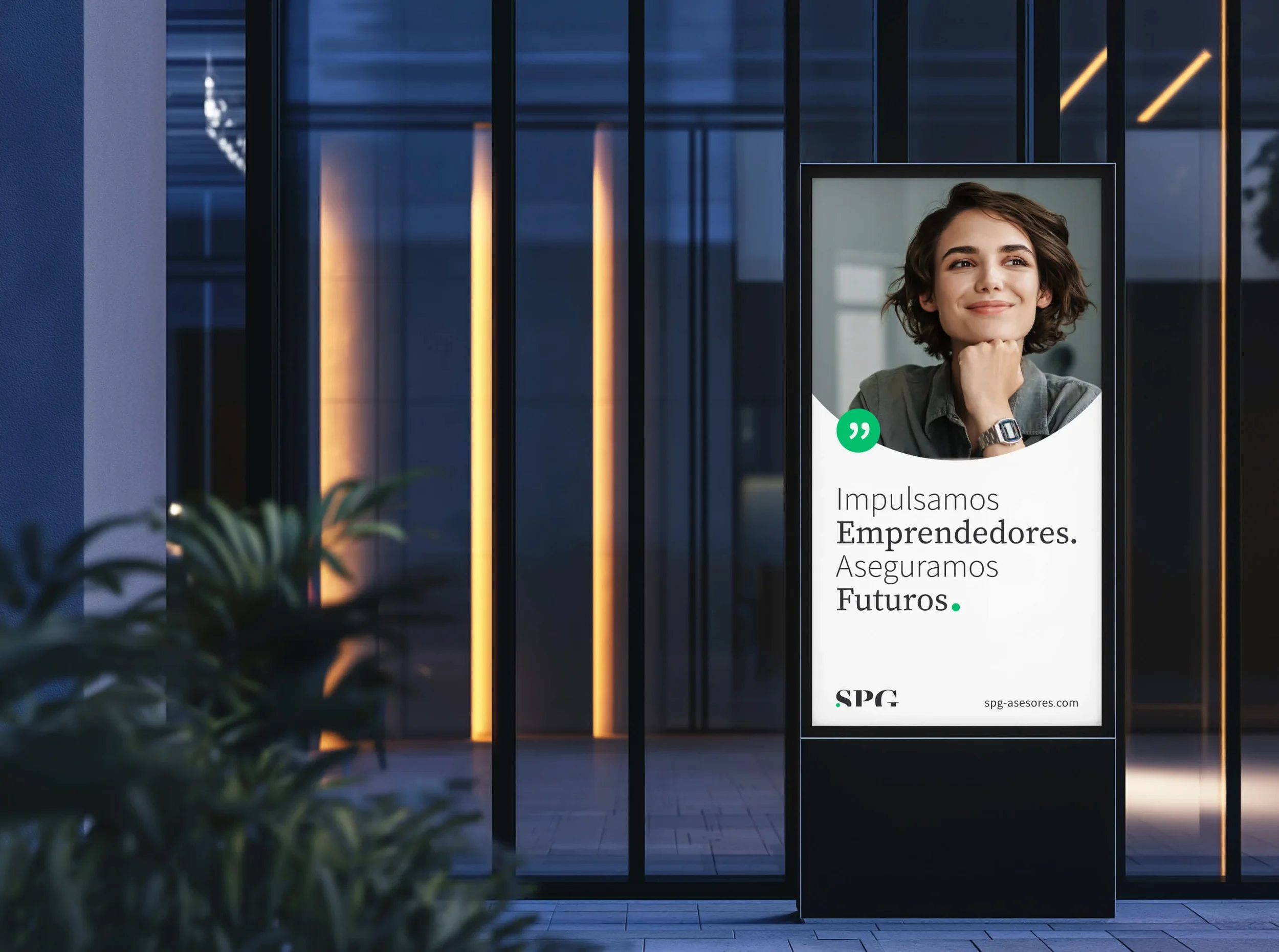 Outdoor digital advertising campaign for a financial advisor branding project.