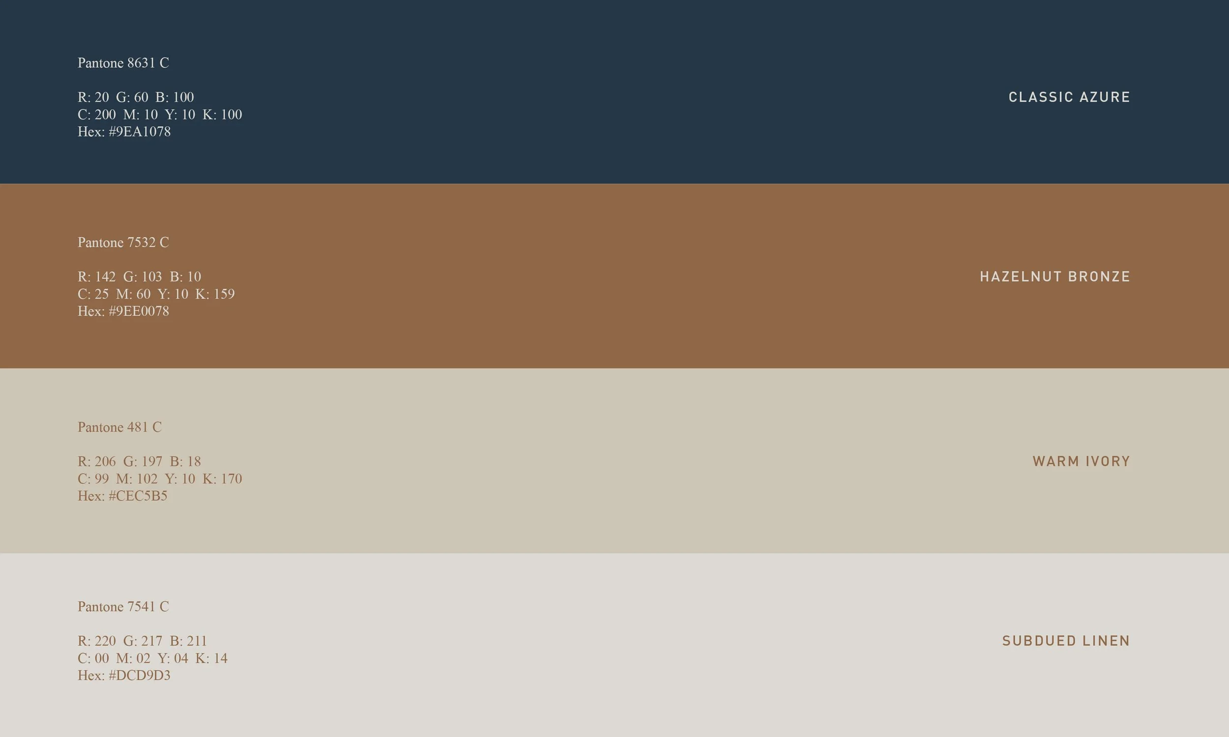 Brand color palette for a corporate law firm, navy and neutral tones