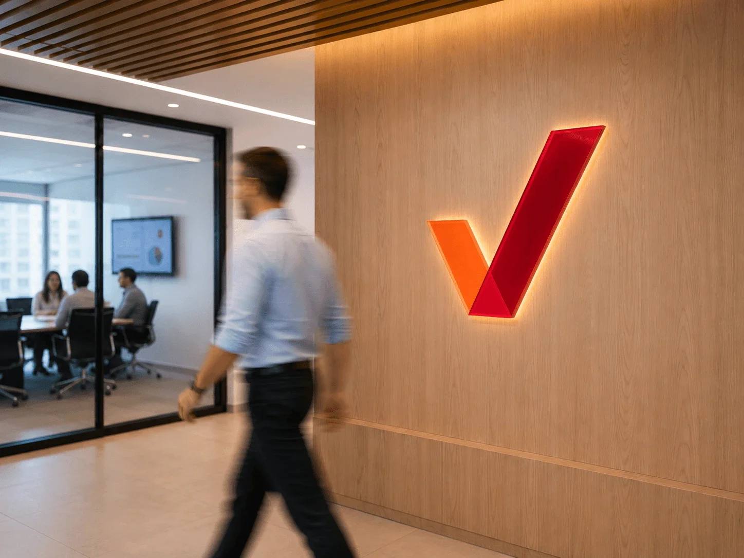 Corporate office branding designed for a professional services company.