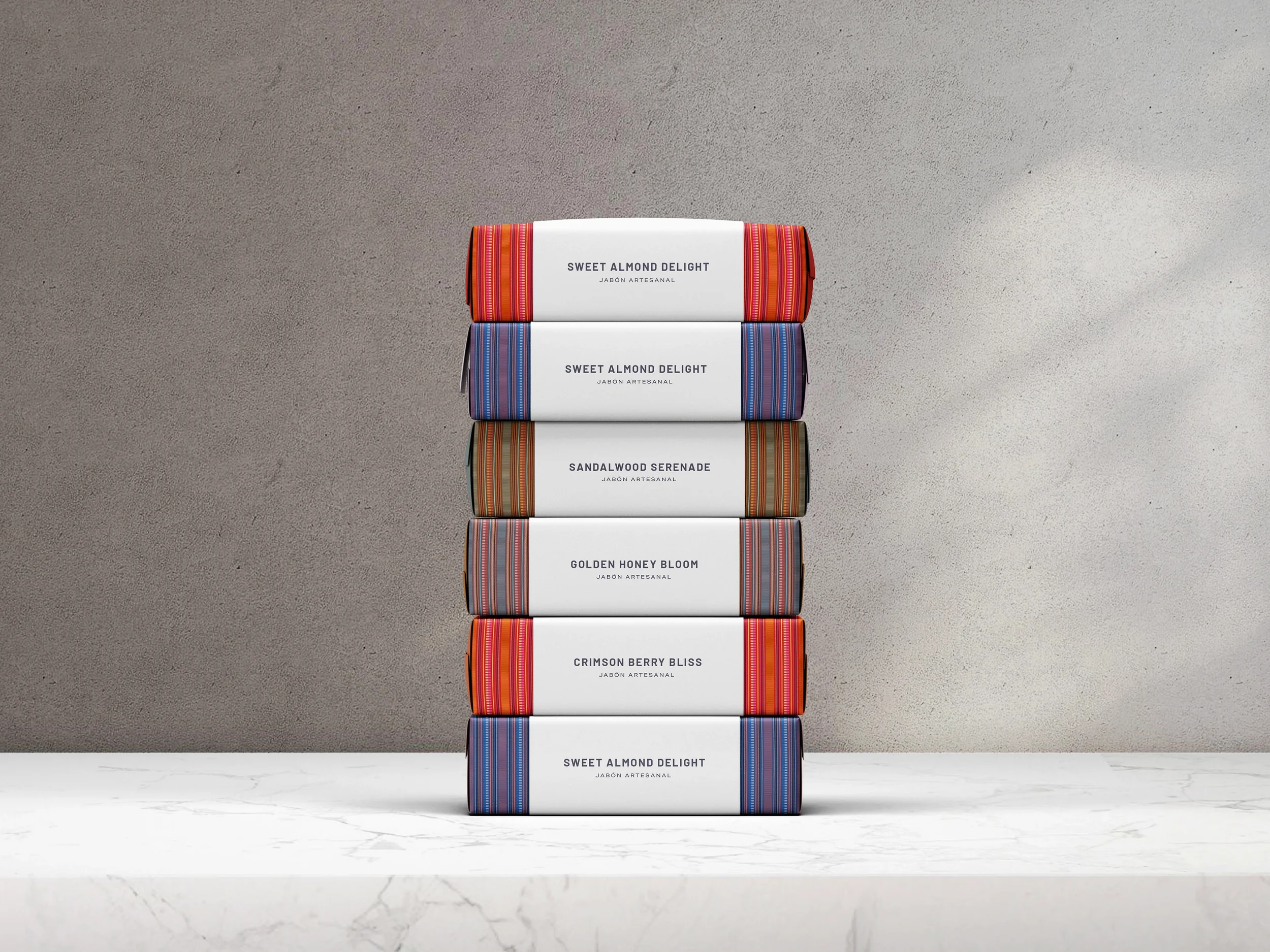 Amoly artisanal soap brand identity. 