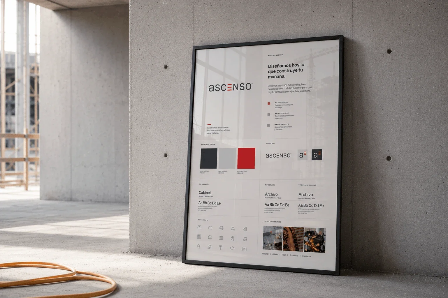 Brand guidelines for a residential developer visual identity system.