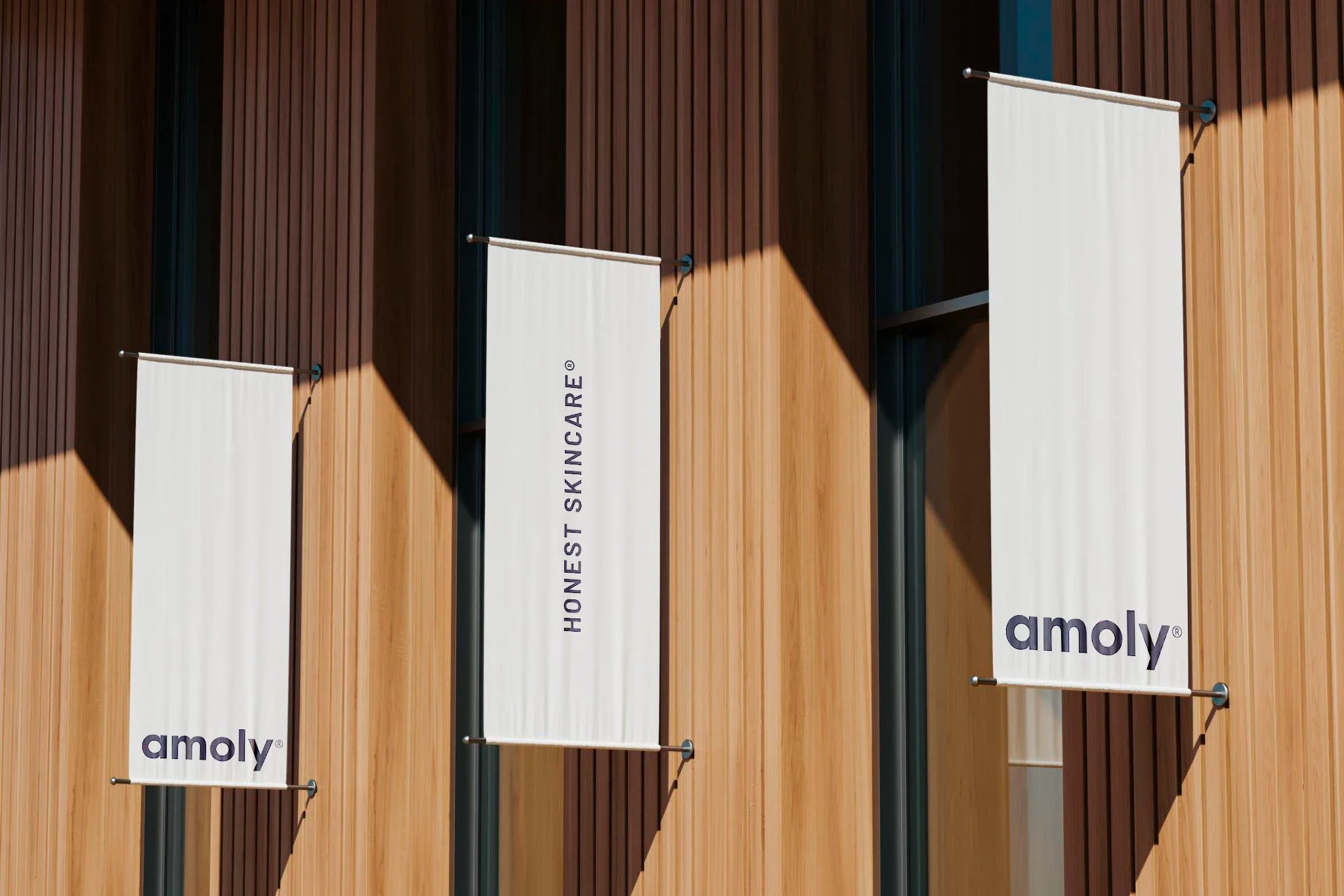 Amoly Honest Skincare storefront exterior branding