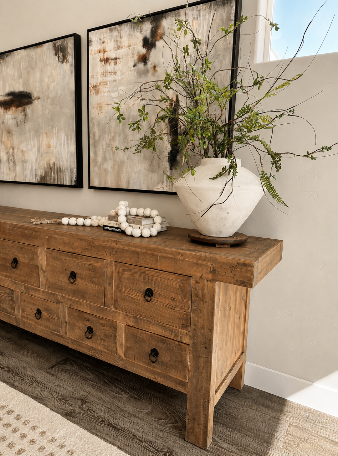 Farmhouse Rustic Console Design Interior Design Boise Meridian Star Idaho Treasure Valley Design Services