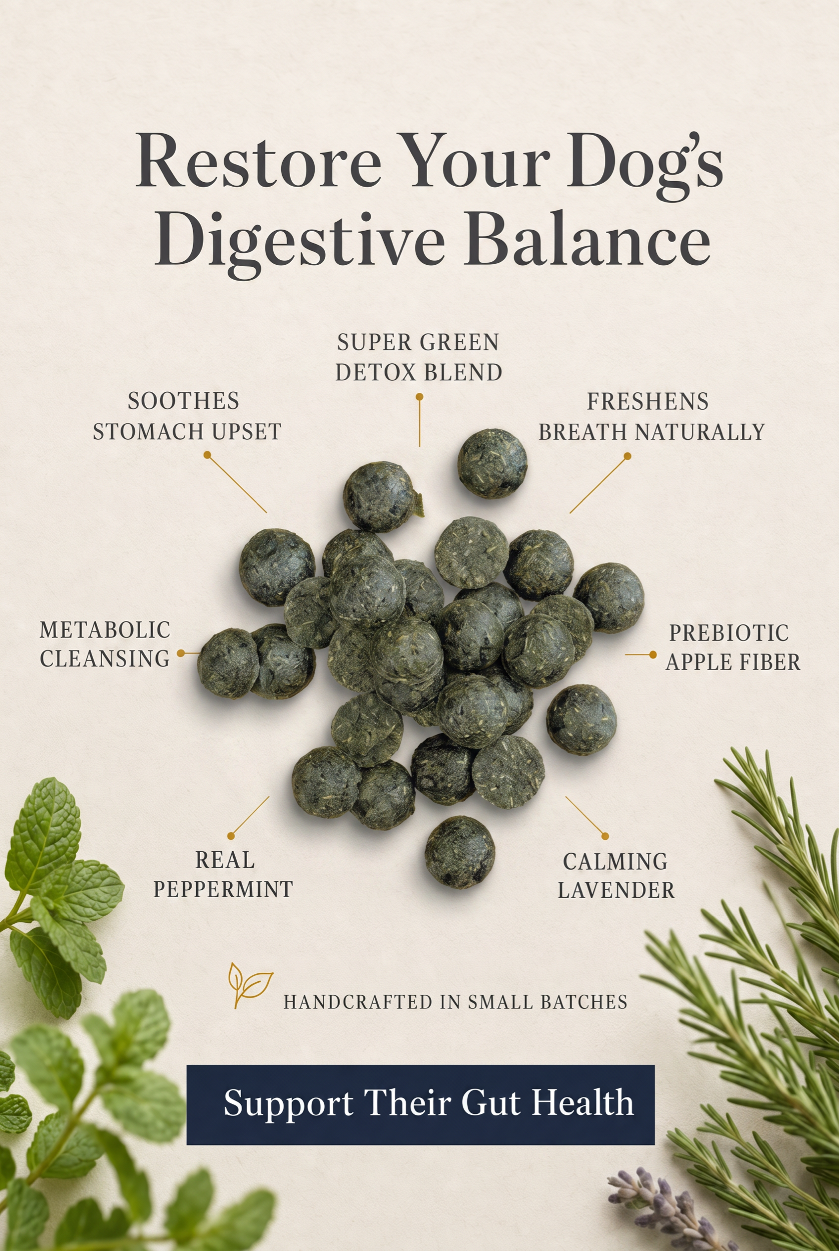 Chester's Serene & Clean Biscuits with Natural Super Greens for Digestive Detox and Immune Support