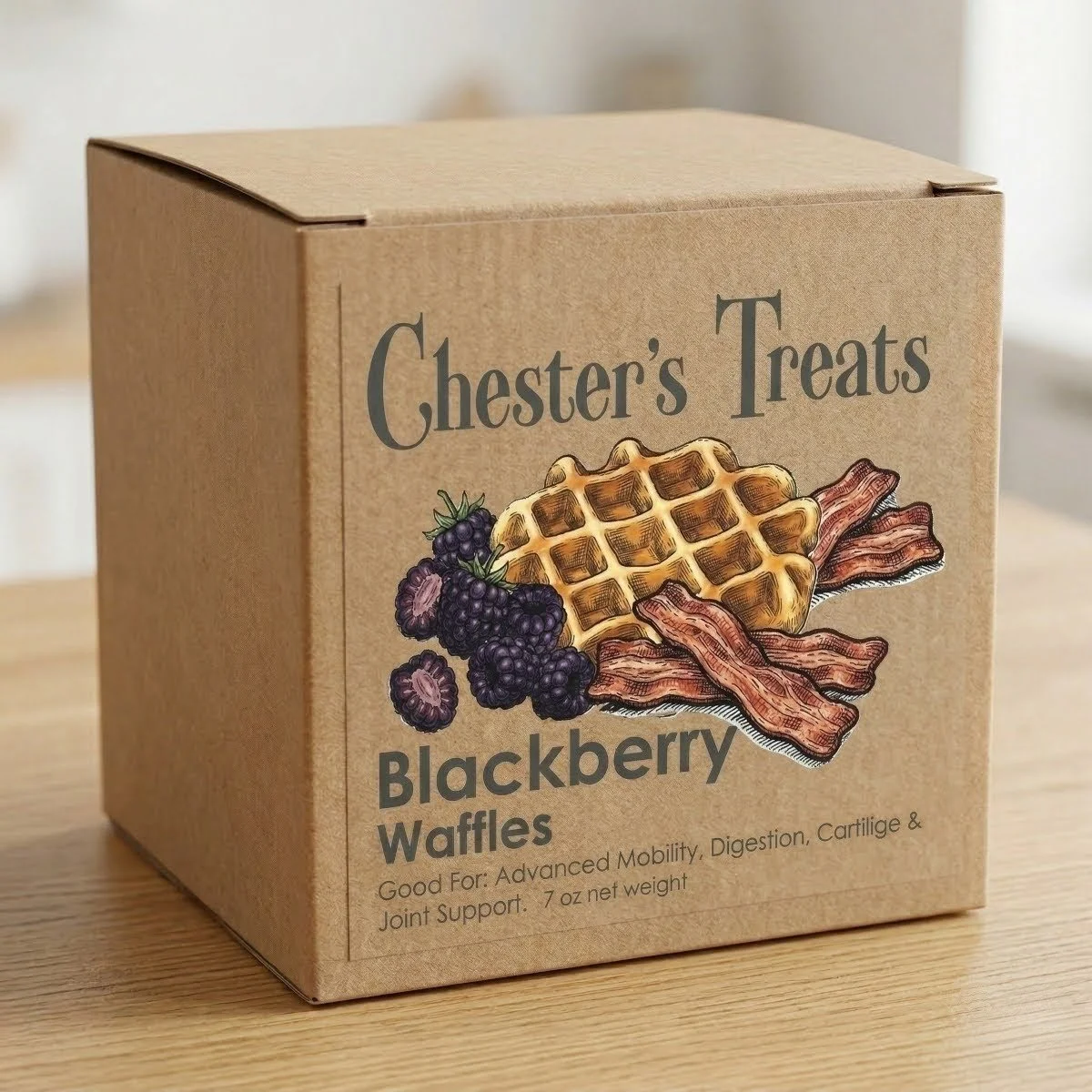 CHESTER'S BLACKBERRY DOG WAFFLES