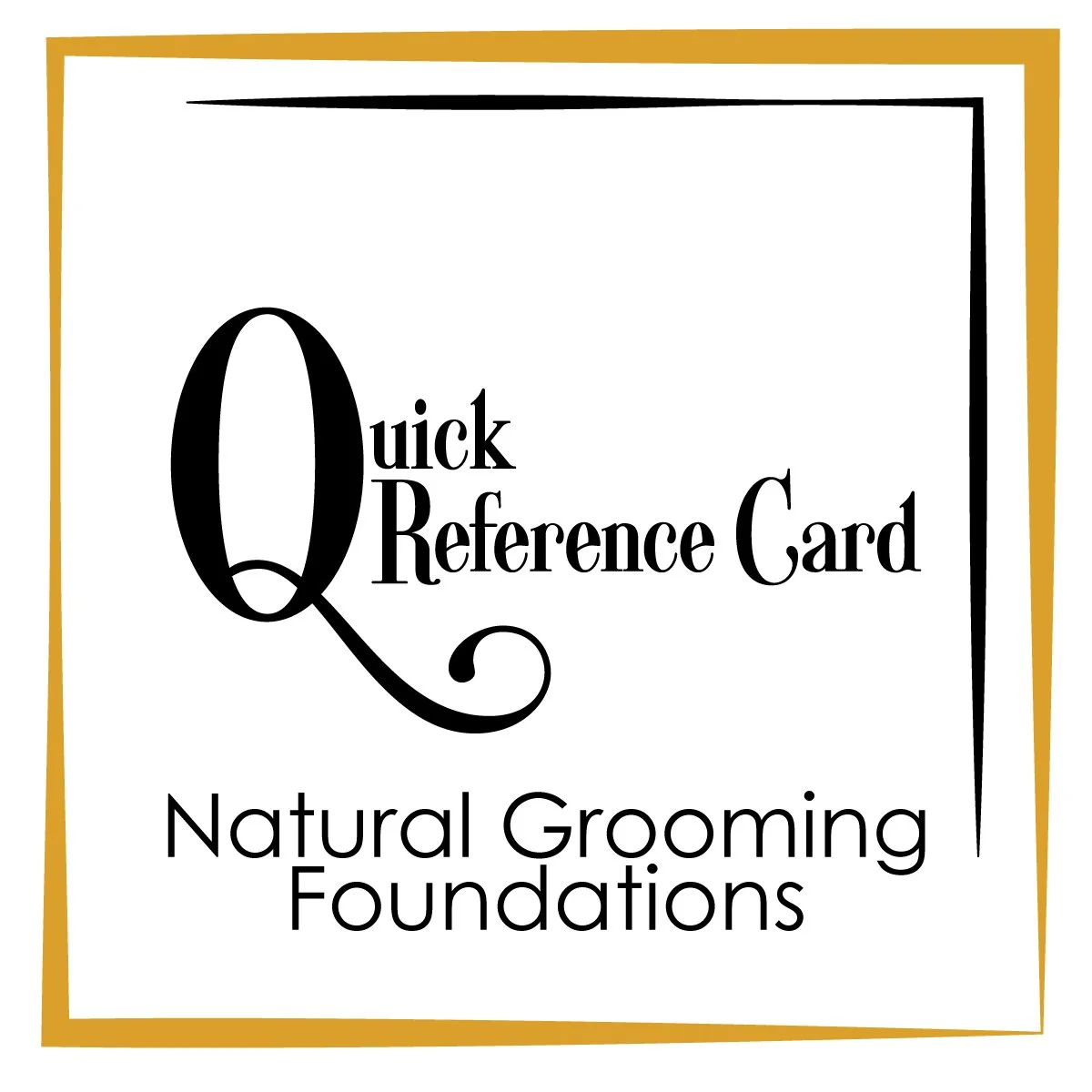 THE NATURAL GROOMING FOUNDATIONS