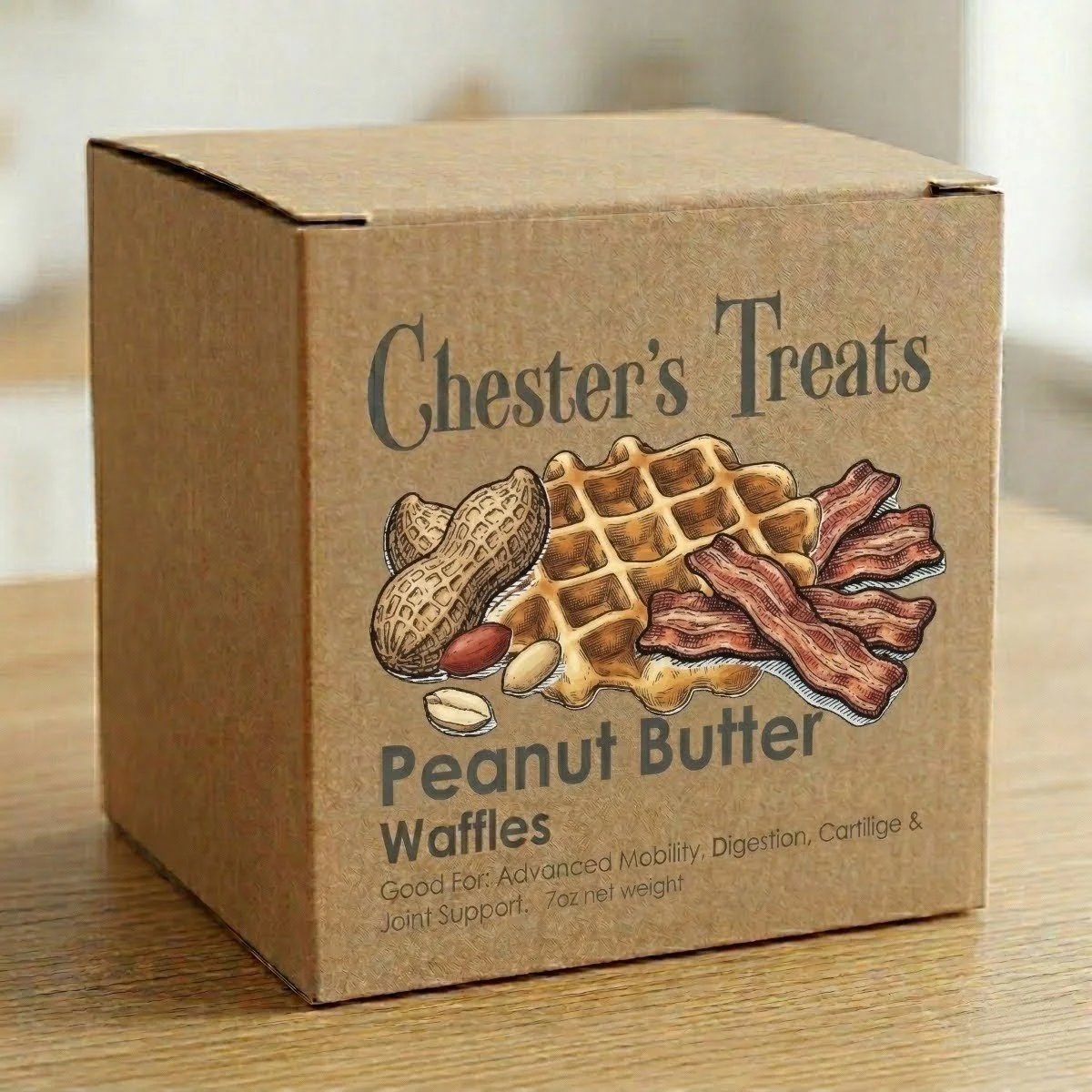 CHESTER'S PEANUT BUTTER DOG WAFFLES