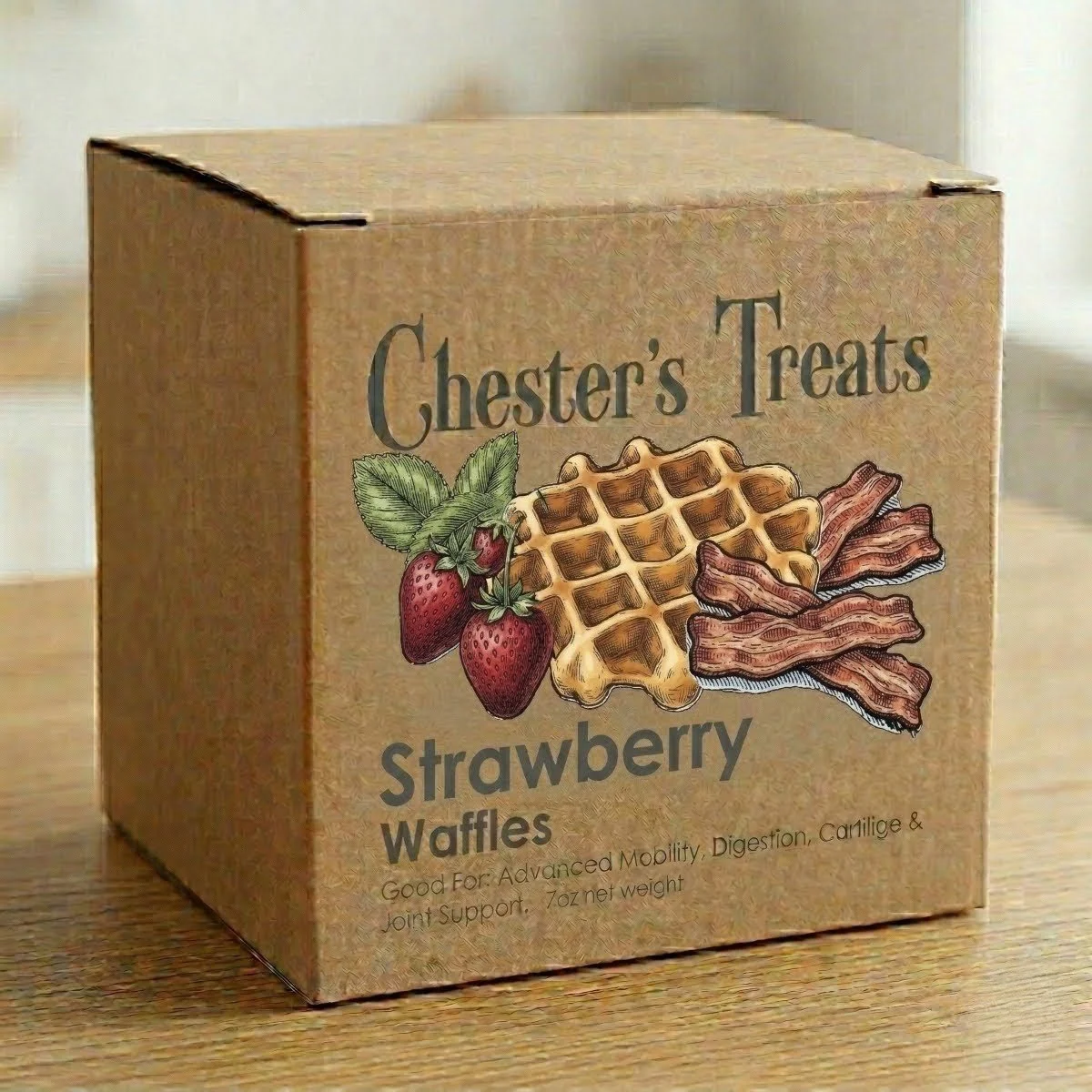 CHESTER'S STRAWBERRY DOG WAFFLES