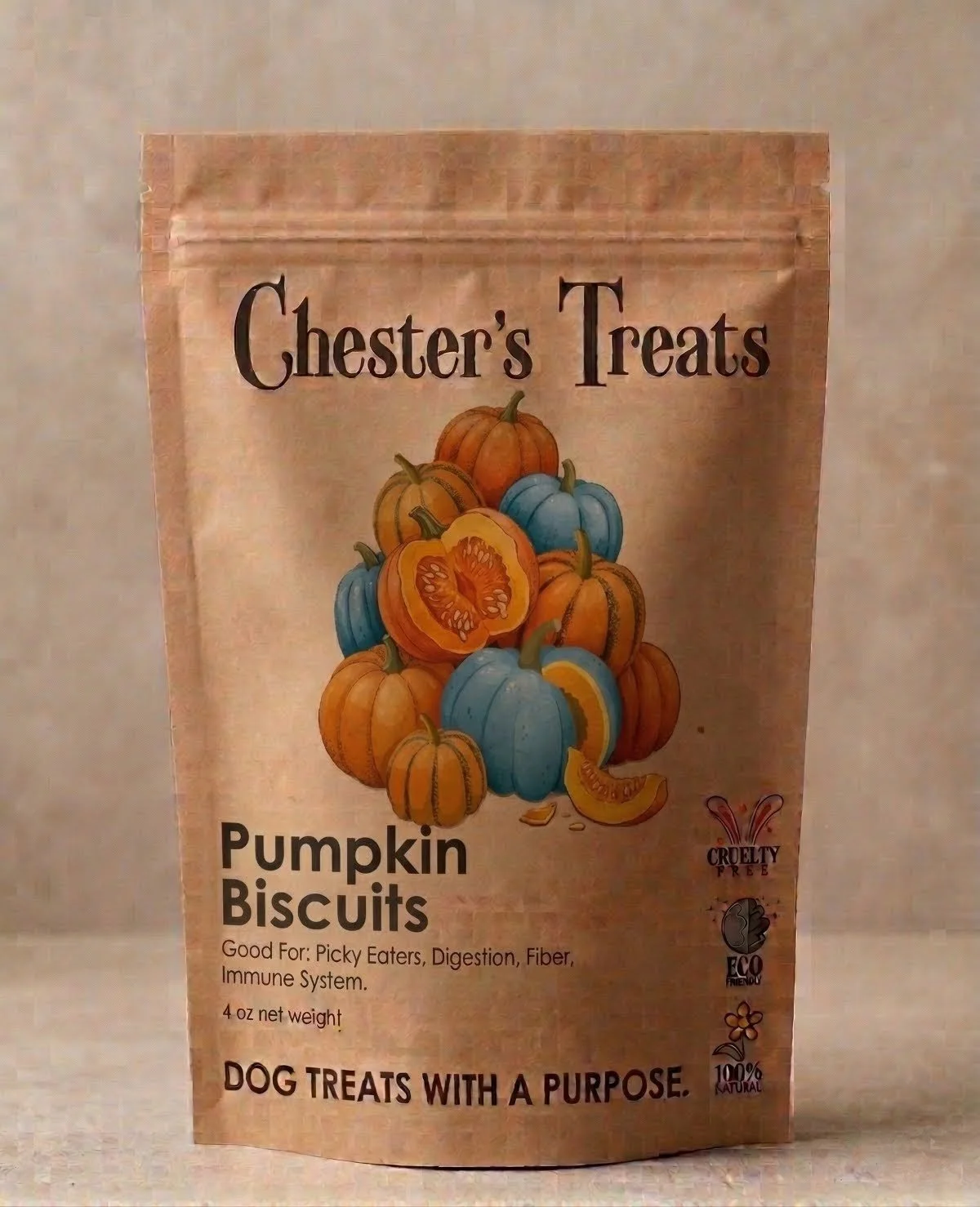 CHESTER'S PUMPKIN DOG BISCUIT