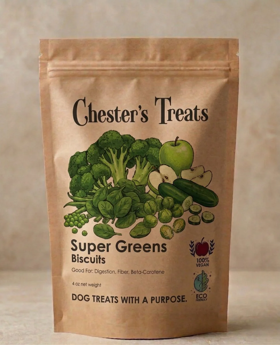 CHESTER’S SUPER GREENS DOG BISCUITS