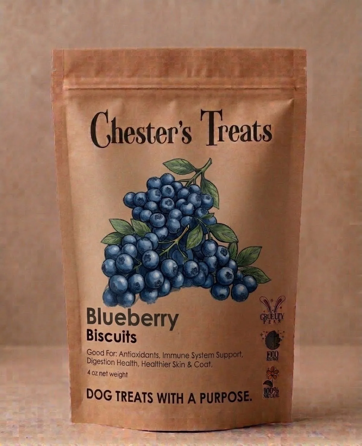 CHESTER’S BLUEBERRY DOG BISCUITS