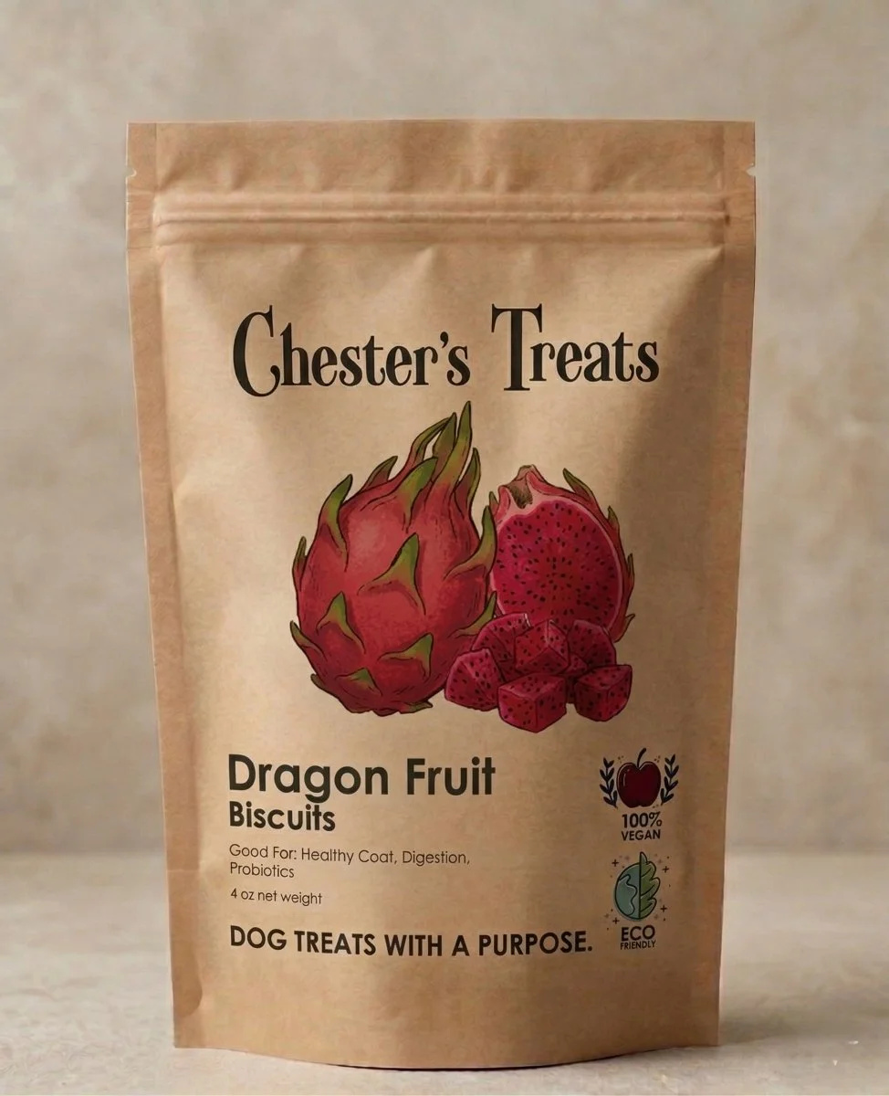 CHESTER’S DRAGON FRUIT DOG BISCUITS