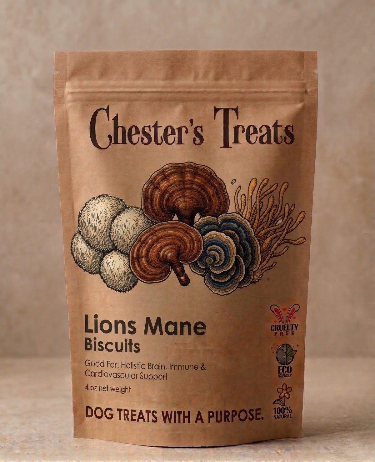 CHESTER'S LIONS MANE DOG BISCUITS