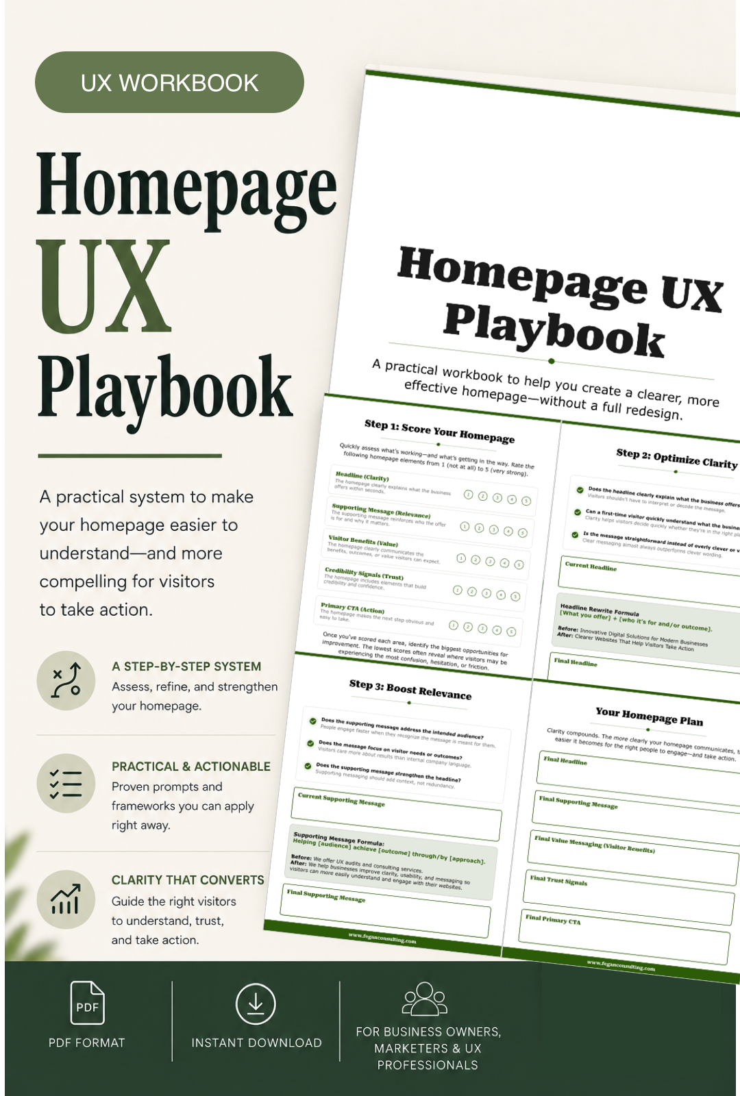 Workbook: Homepage UX Playbook