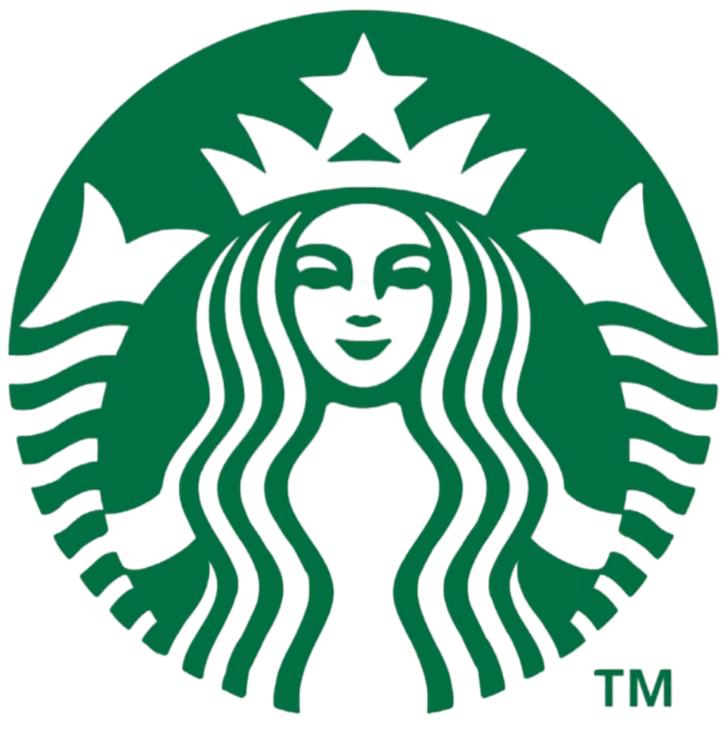 Starbucks logo featuring a green circle with a white siren figure in the center.