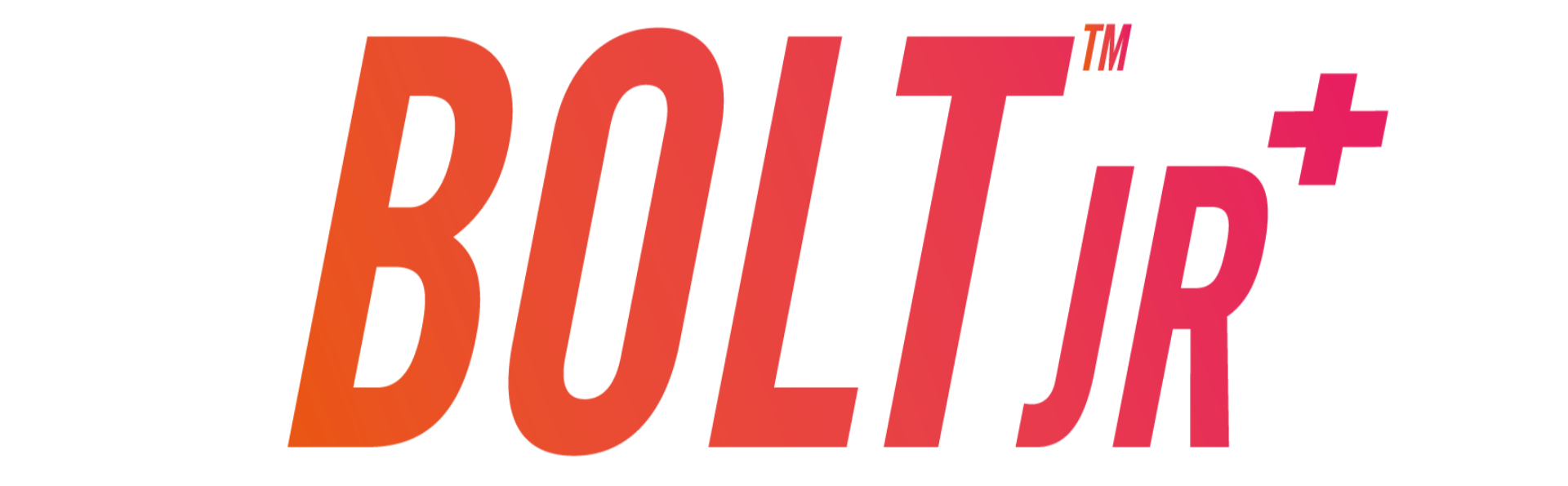Bold, 3D-style text spelling 'BOLT JR' in red and pink gradient colors with a black background. MRMC,  Mark Roberts Motion Control