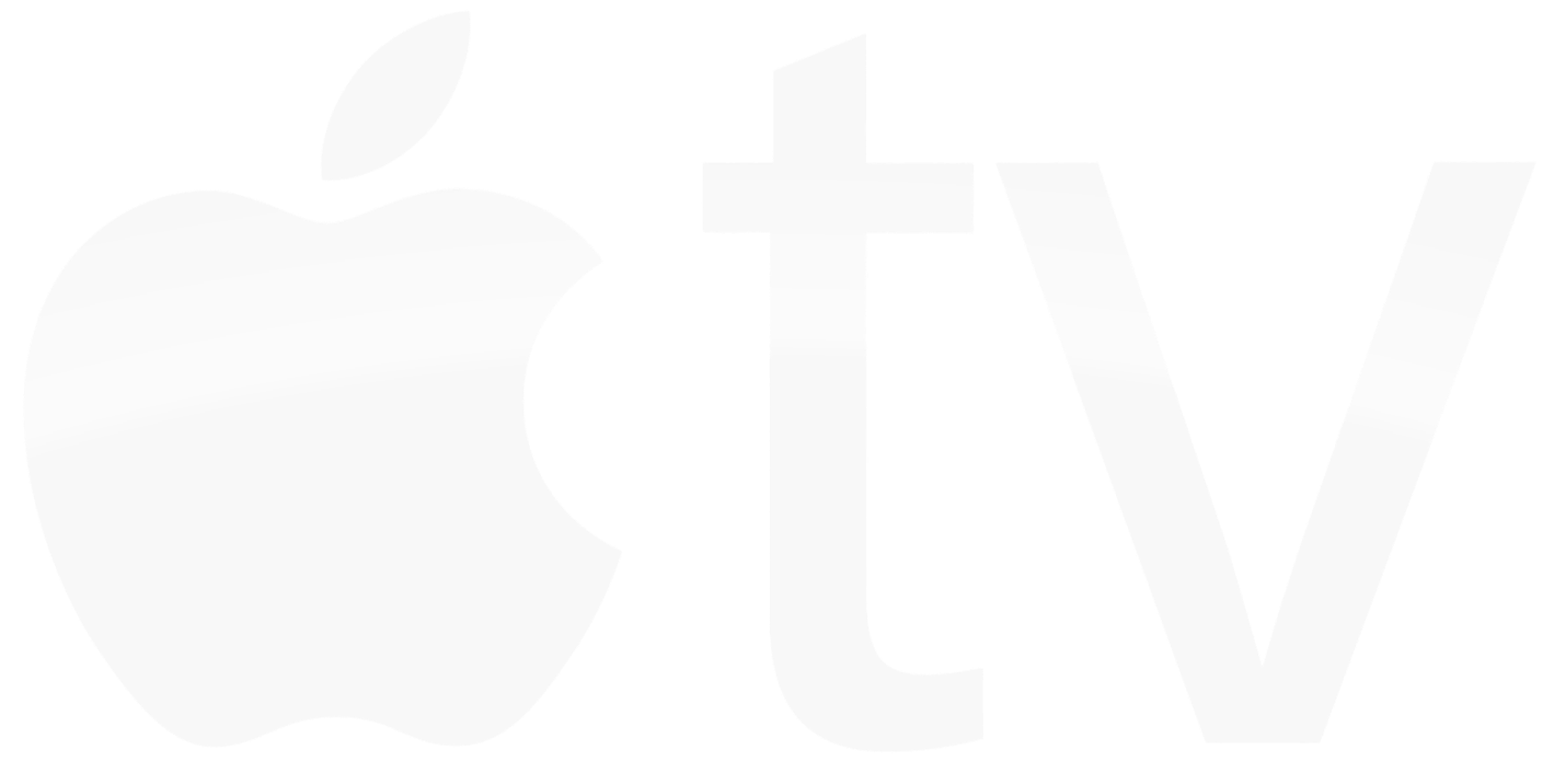 Black and white logo with the Apple symbol followed by the letters 't' and 'v'