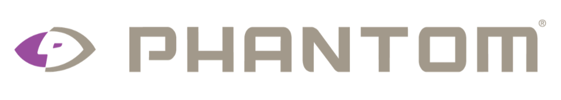 Phantom logo with a stylized purple and black icon and the word 'PHANTOM' in gray letters.