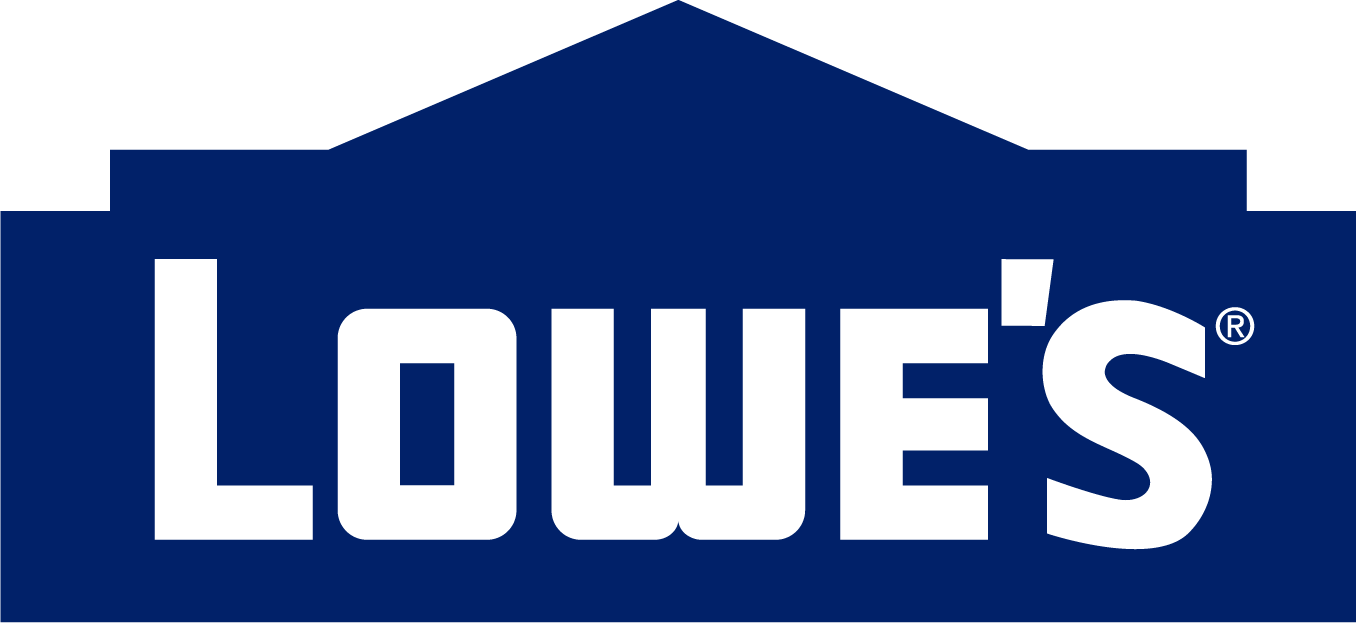 Lowe's logo in blue and white.