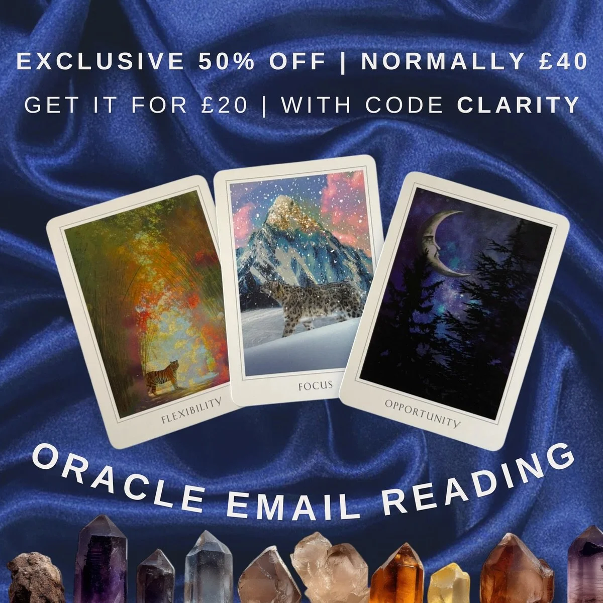 Offer ending Friday 31st July at midnight! Grab yours while it&rsquo;s half price. 

Feeling stuck at a crossroads, or just need validation that you are on the right path? You don&rsquo;t need a 1-hour live video call to get total clarity. ✨

I&rsquo