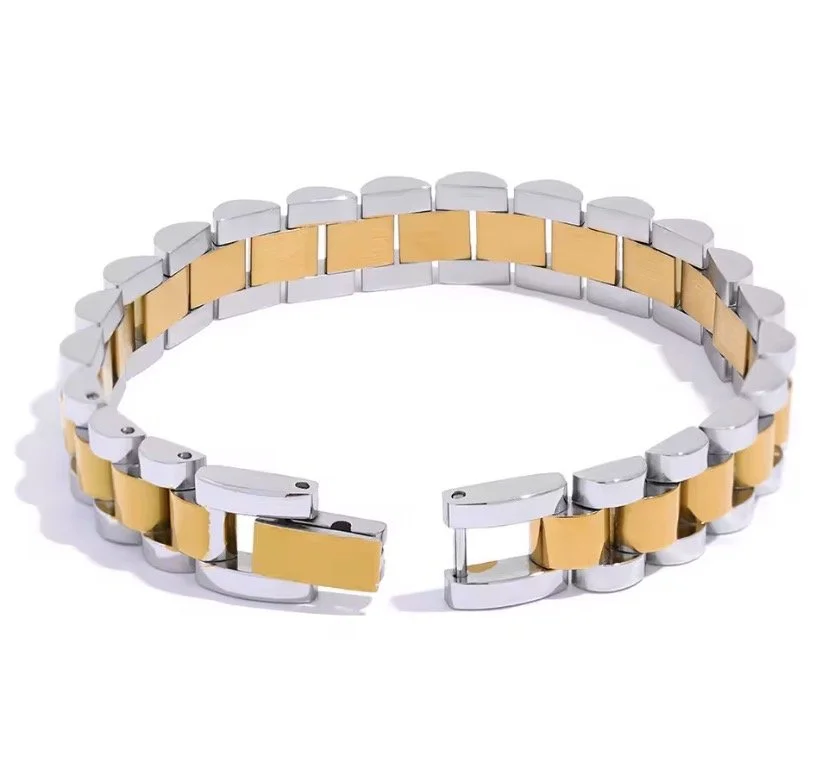 Two-Tone Stainless Steel Bracelet