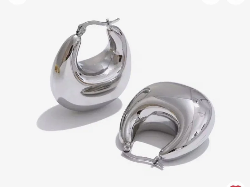 Bold Silver Hoop Earrings