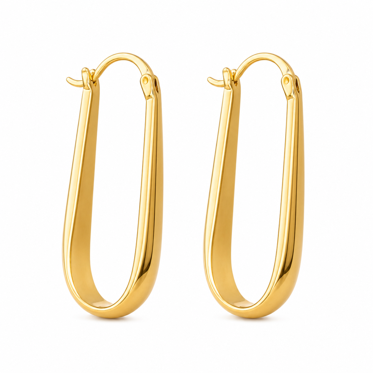 Sleek Gold Hoop Earrings