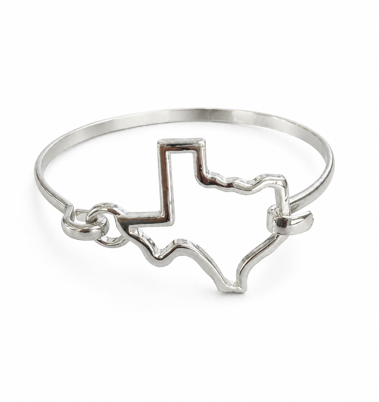 Silver Texas State Outline Bracelet