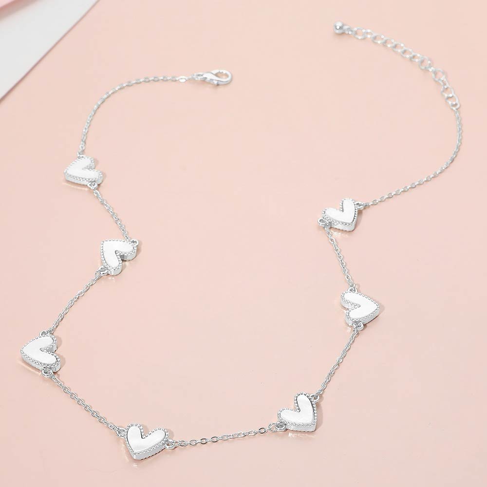 Heart Charm Silver Necklace