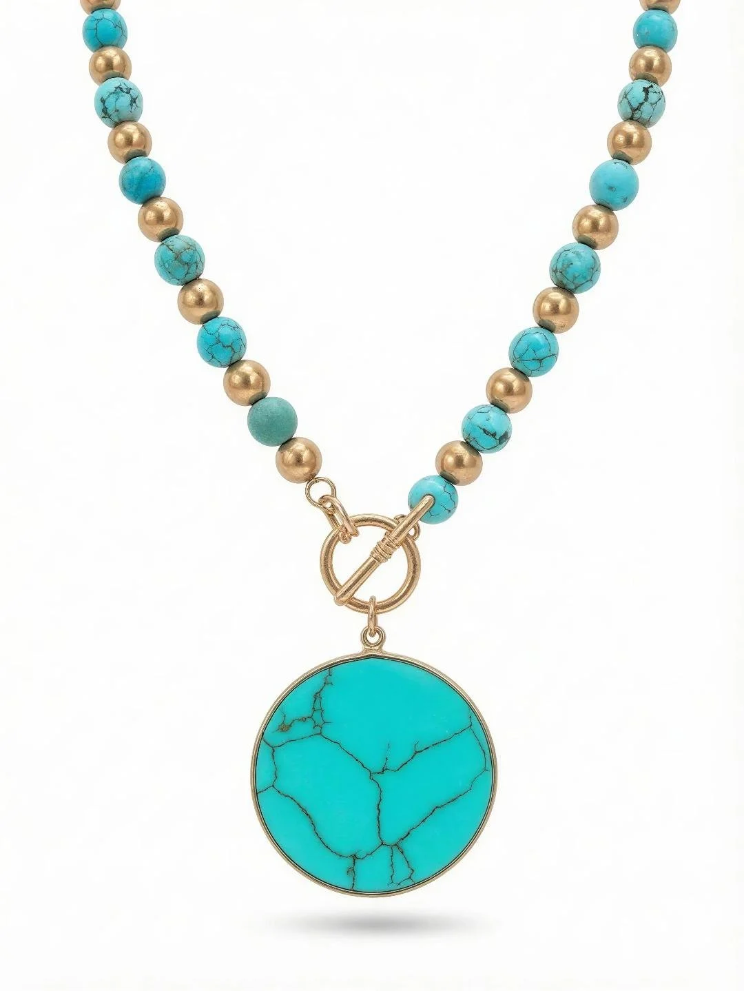 Artisan Turquoise Pendant Necklace