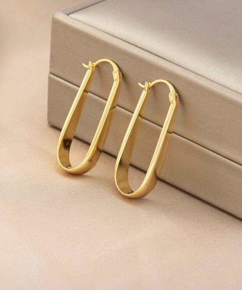 Sleek Gold Hoop Earrings