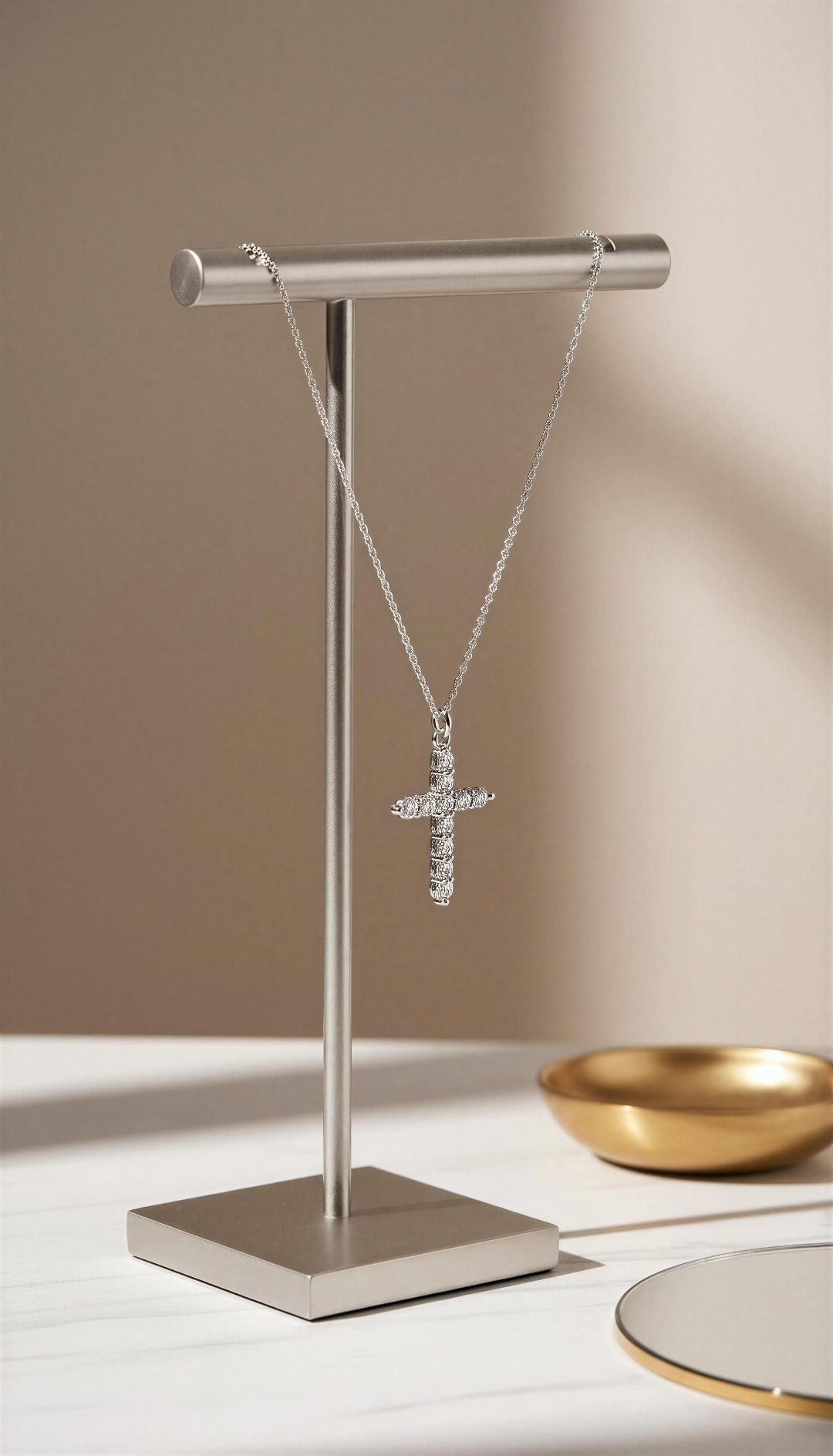Silver Cross Pendant Necklace
