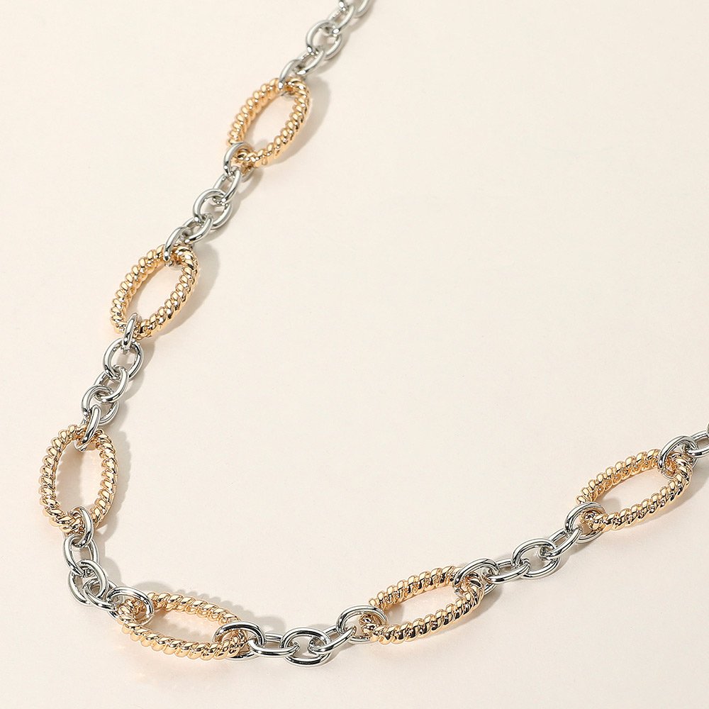 Two-Tone Link Chain Necklace