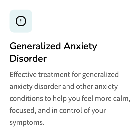 Evidence-based treatment for persistent worry, overthinking, and physical symptoms of anxiety to help improve daily functioning and overall wellbeing.
