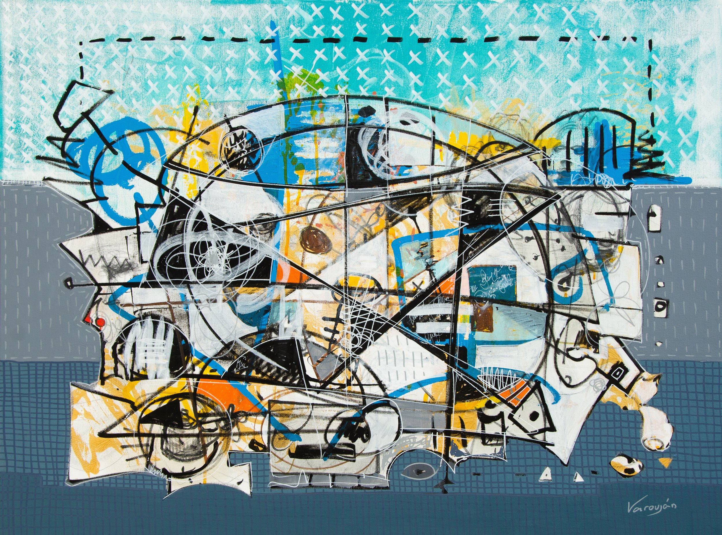 Pros and Cons | Acrylic on canvas | 40 x 30 in | 2021