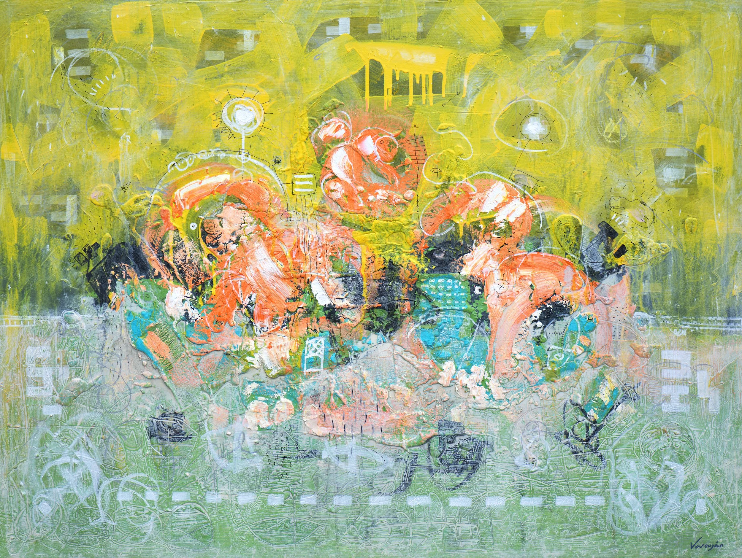 Euphoria | Acrylic and marble dust on canvas | 48 x 36 in | 2024