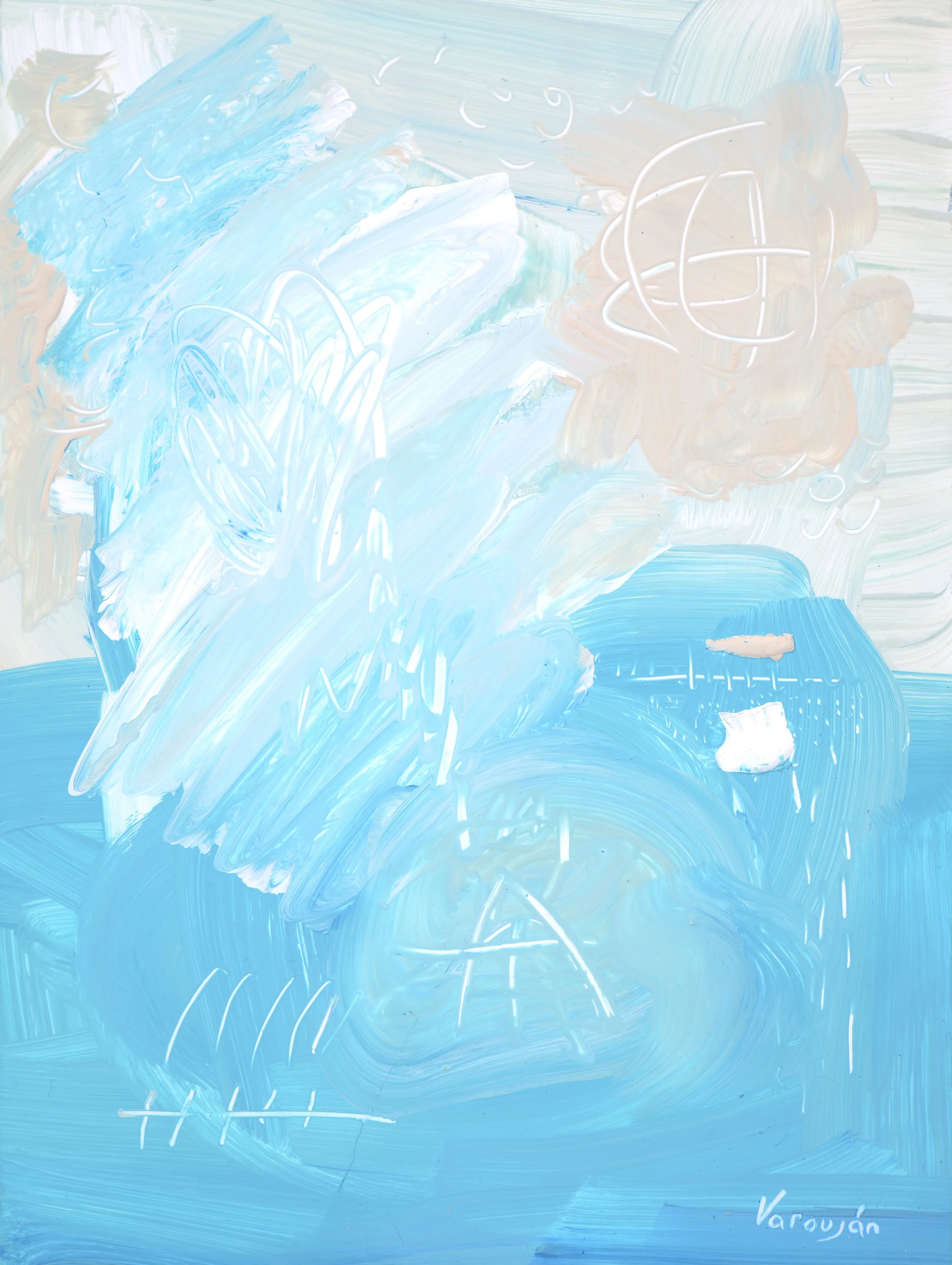 Above and Below 2 | Acrylic on Yupo paper | 12 x 9 in | 2026