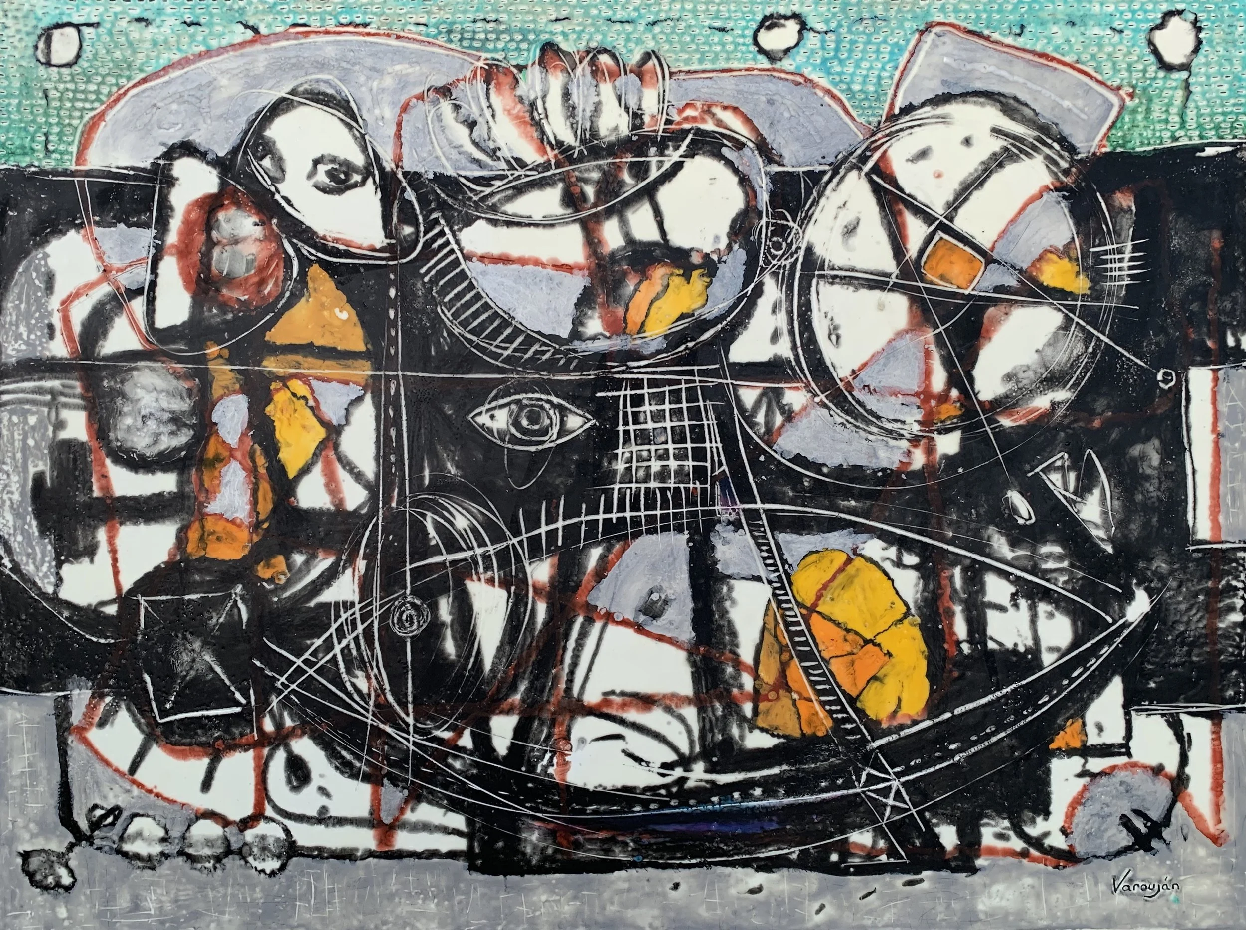 Before the Journey | 40 x 30 in | Encaustic on wood panel | 2019