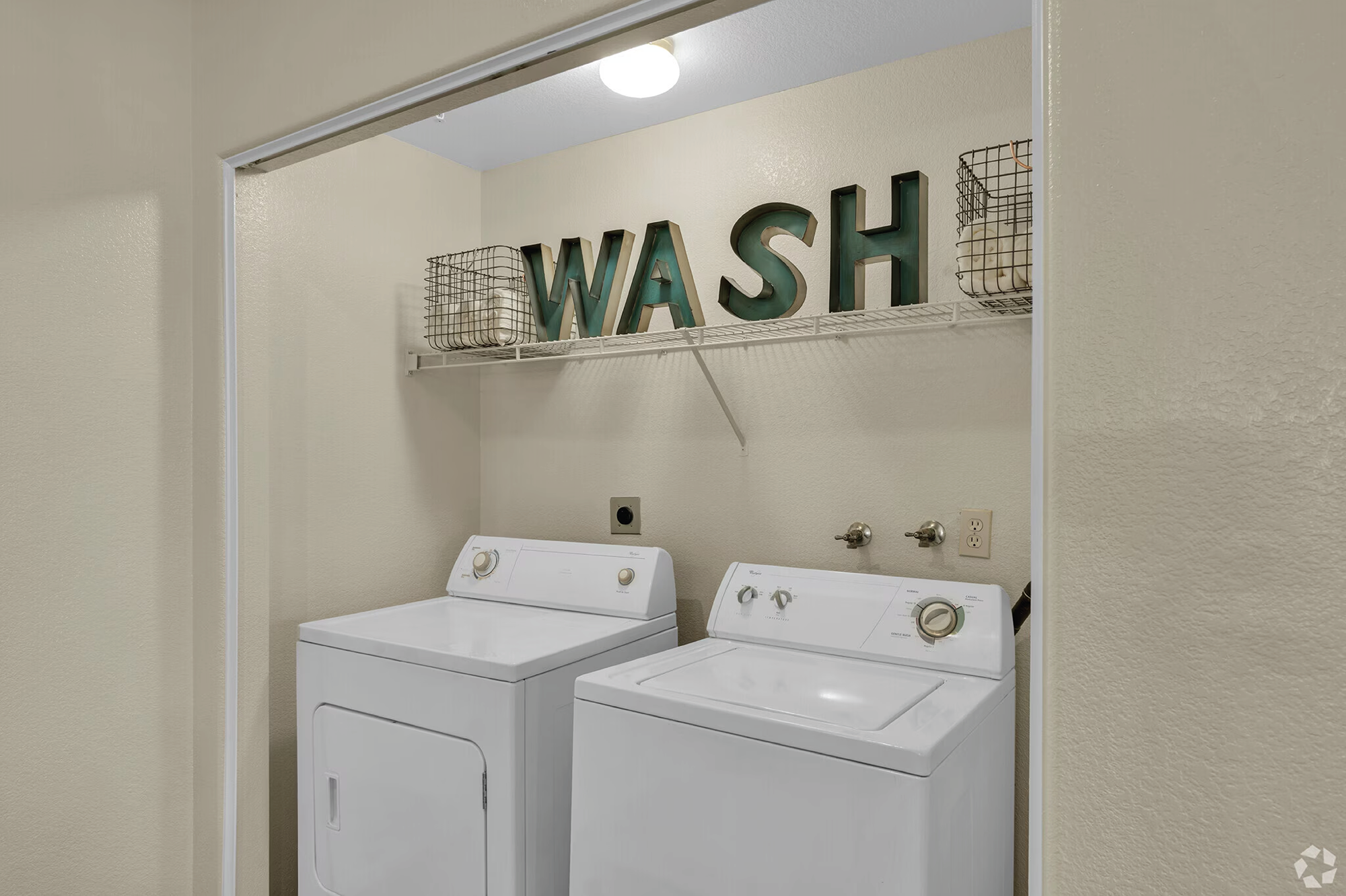 An in-unit washer/dryer at The Enclave