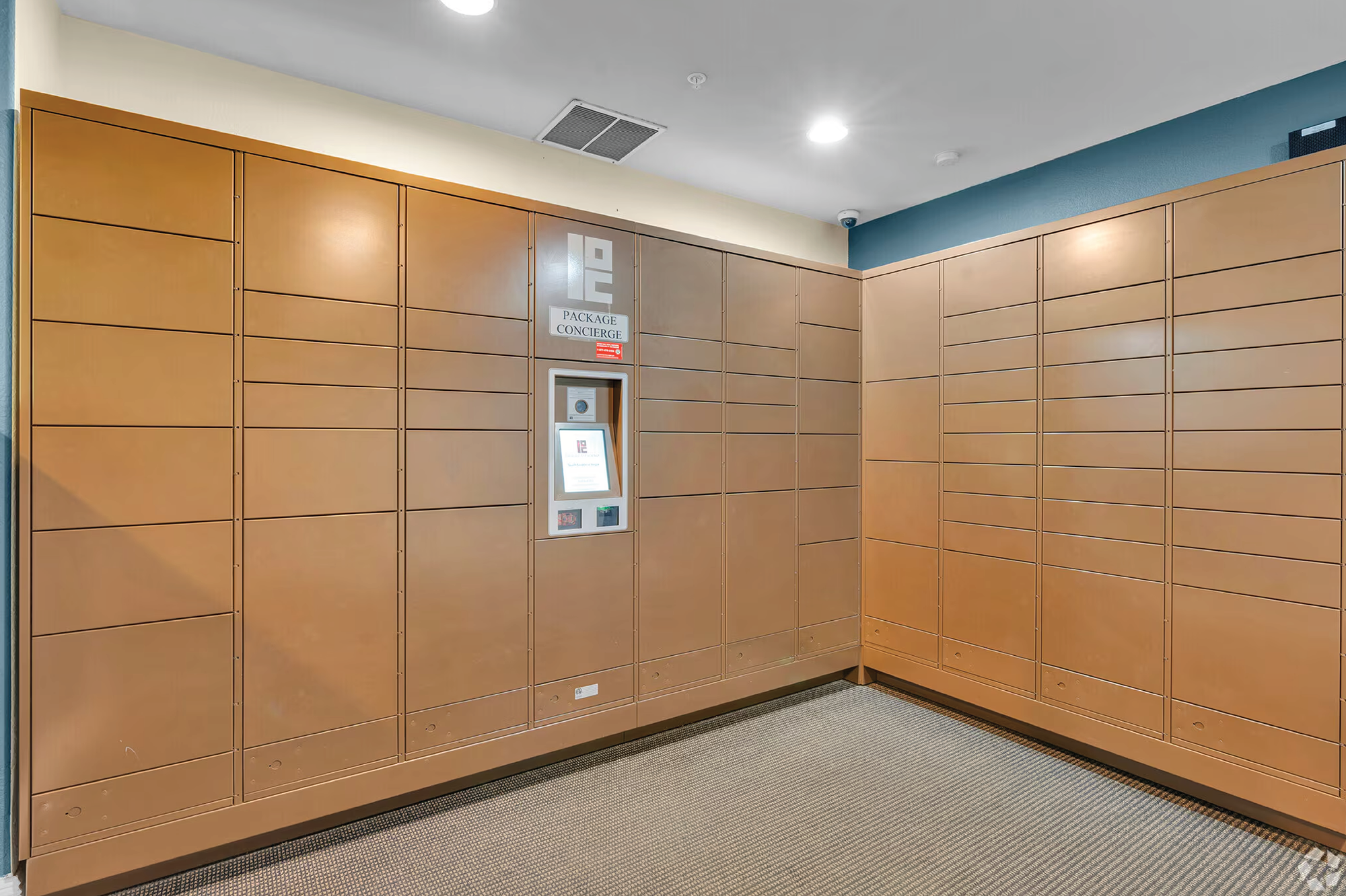 The parcel lockers at The Enclave