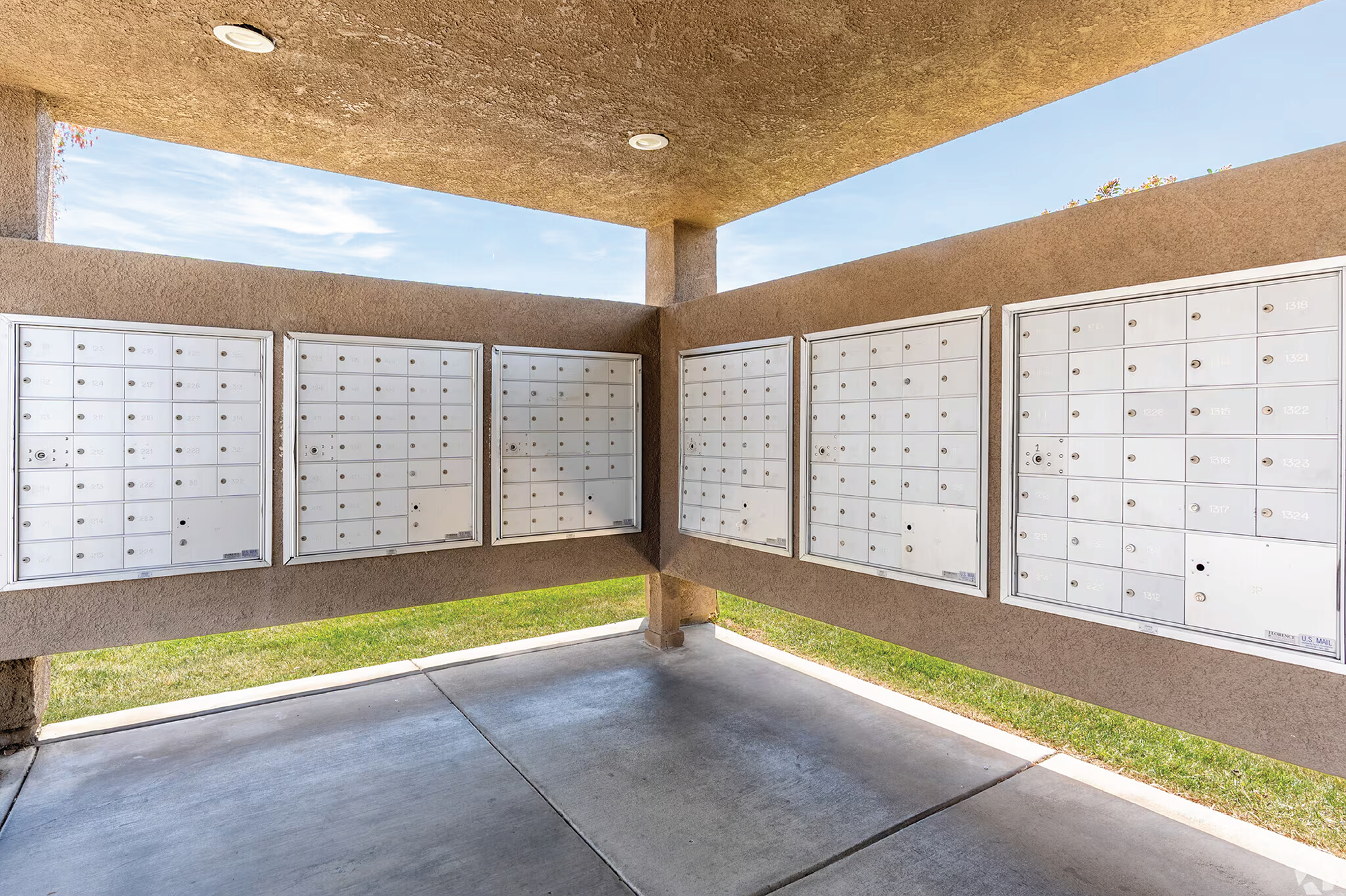 The mailboxes at The Enclave