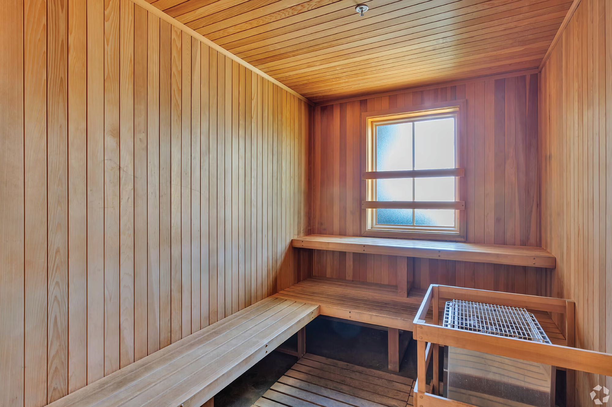 The dry sauna at The Enclave