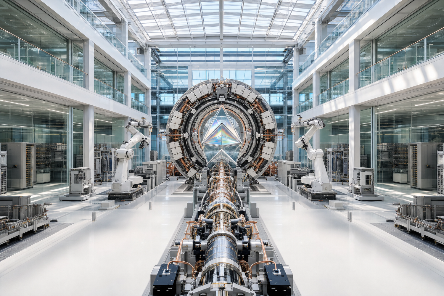 An iridescent quantum radiotherapy planning apparatus assembled along a luminous glass-architecture production line