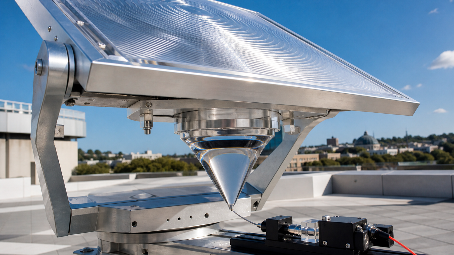 A window-sized collector, an all-glass cone and natural daylight produced entangled photon pairs outdoors. The interesting part is what the result trades away, and what it still has to prove.