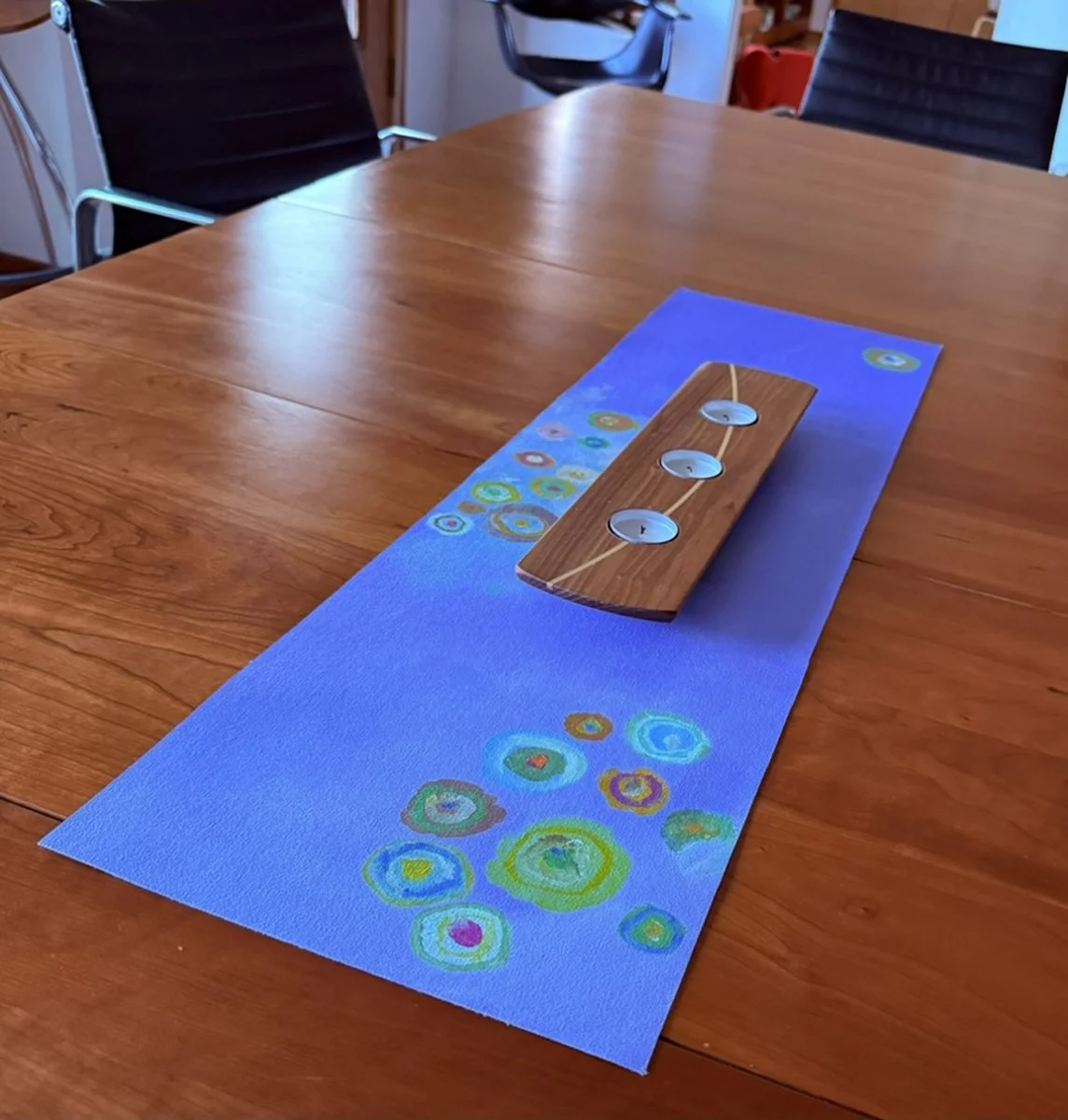 Floating Circles on Blue