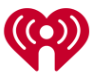 Heart with a wireless signal symbol in the center
