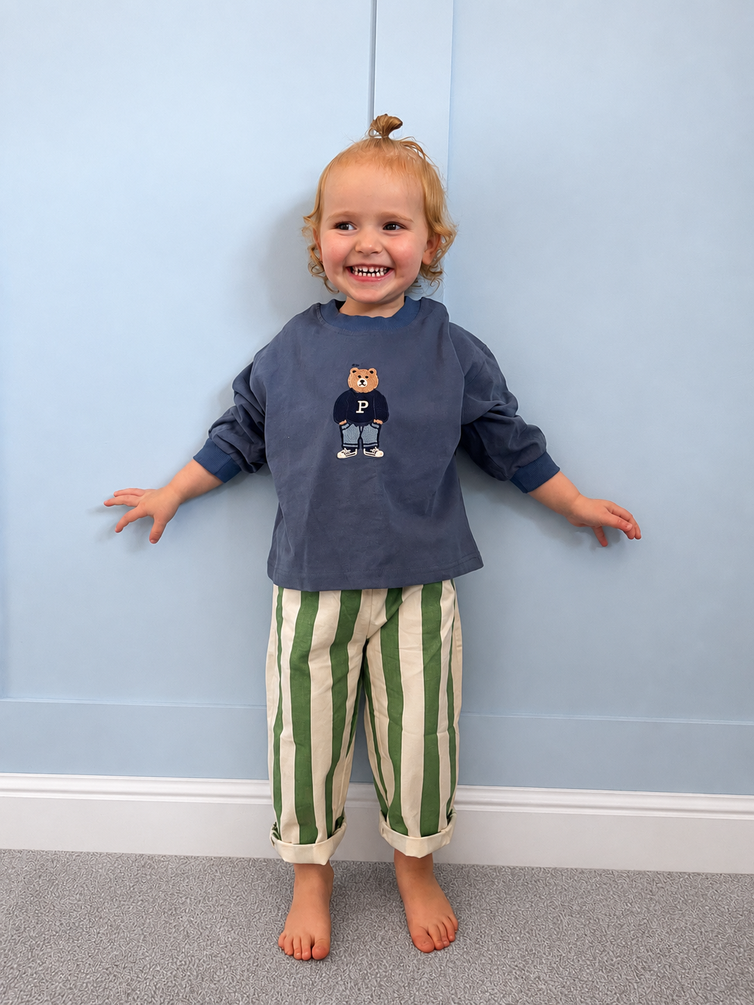 Green Striped Trousers