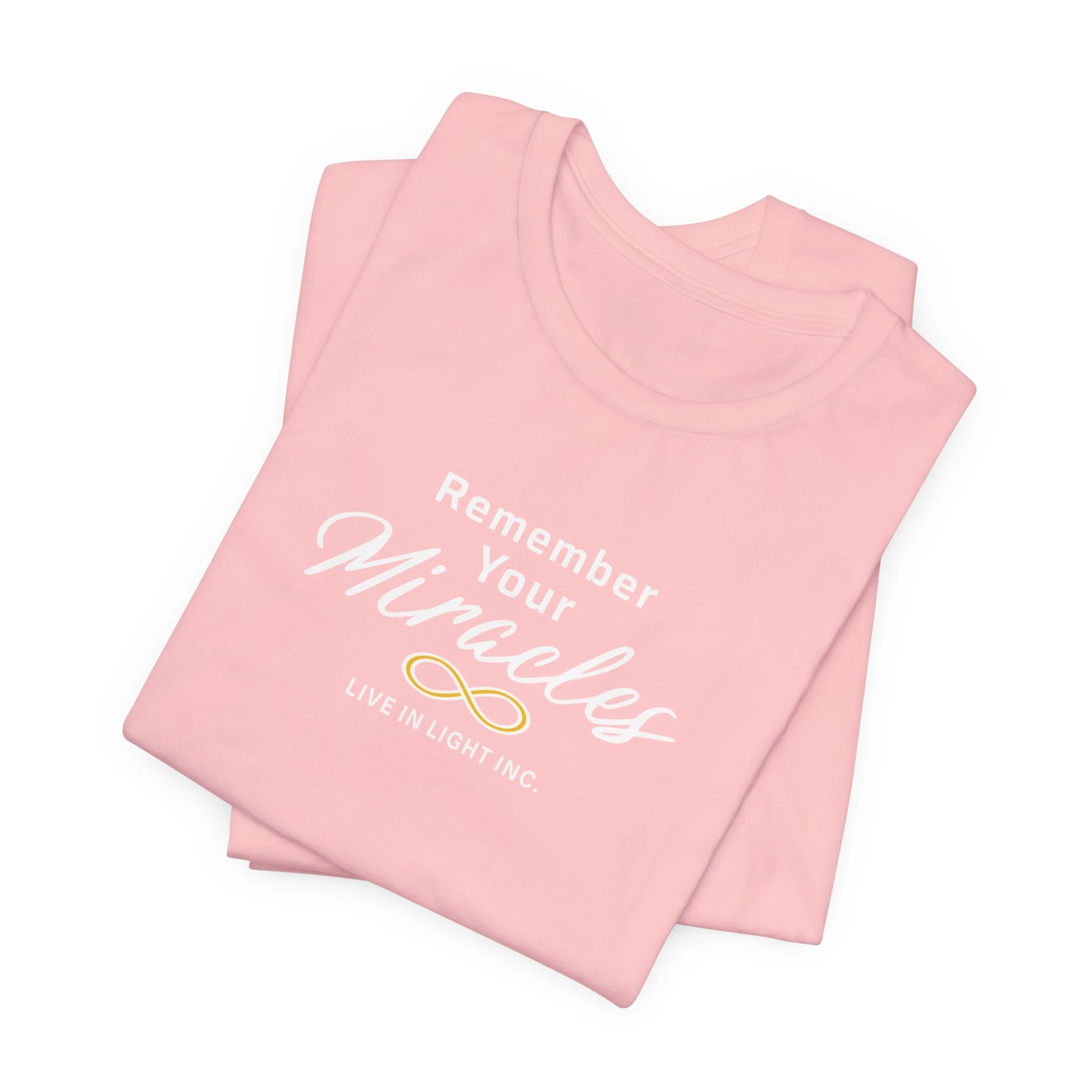 Remember Your Miracles Script Bella Canvas Unisex Jersey Short Sleeve Tee